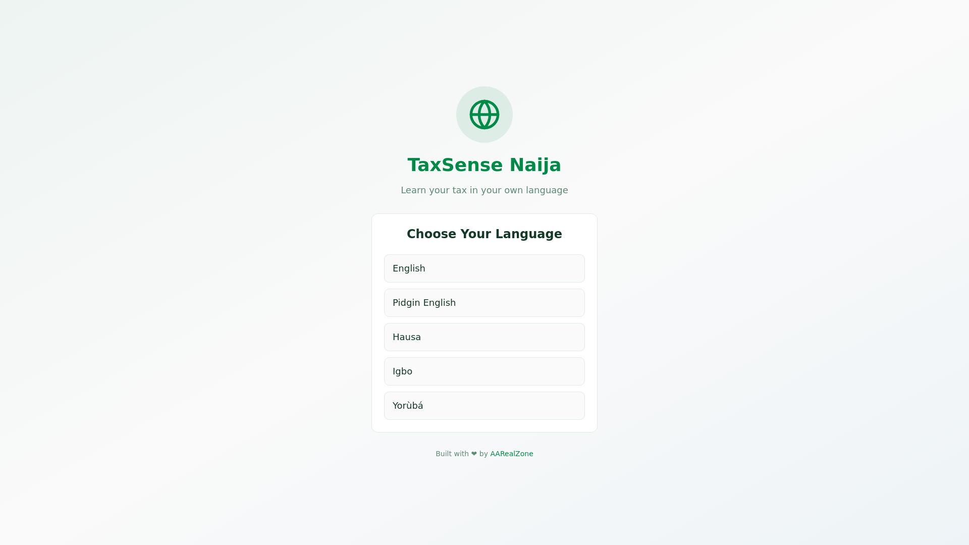 website screenshot of https://taxinfo.ng/