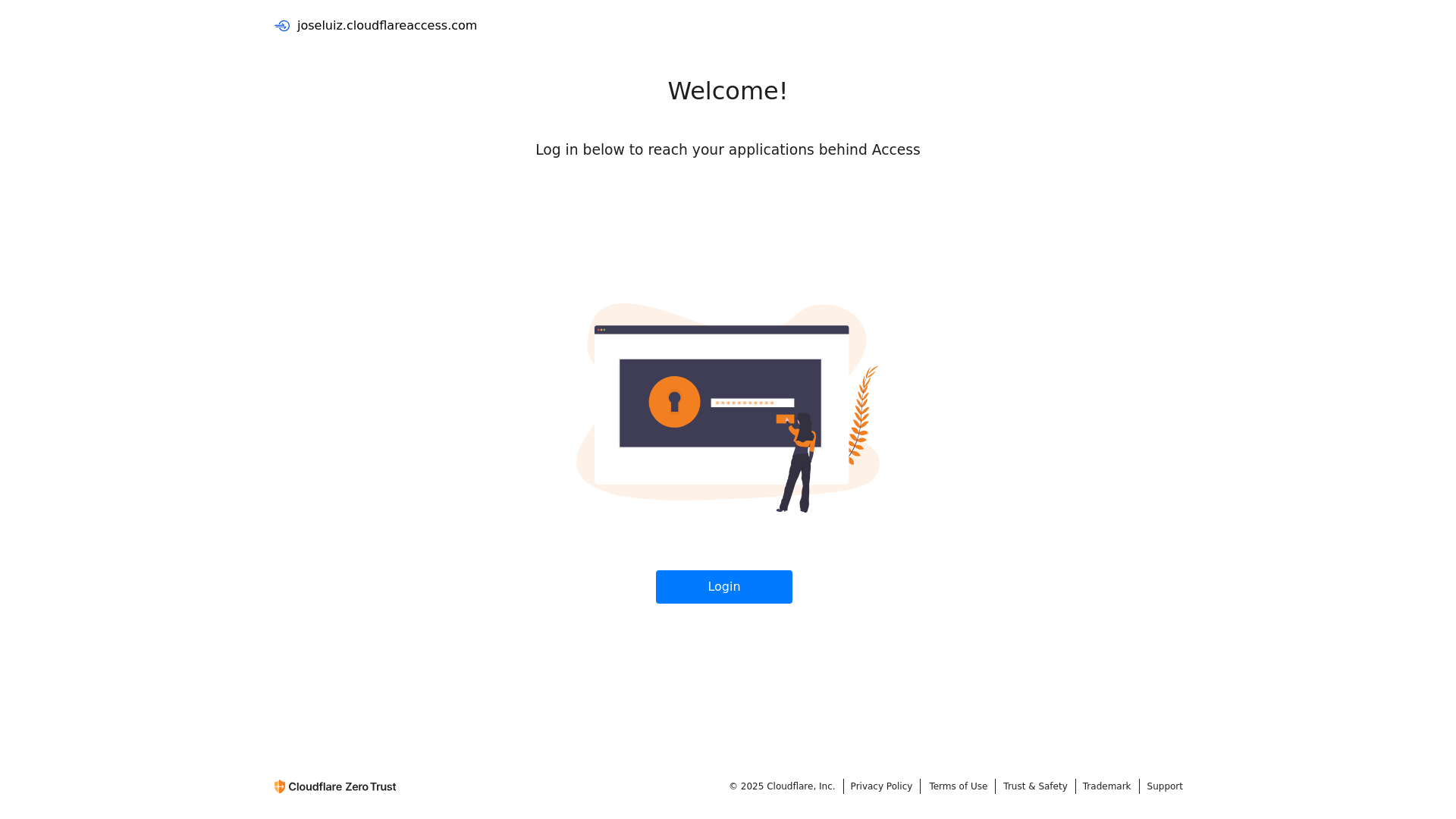 website screenshot of https://joseluiz.cloudflareaccess.com/