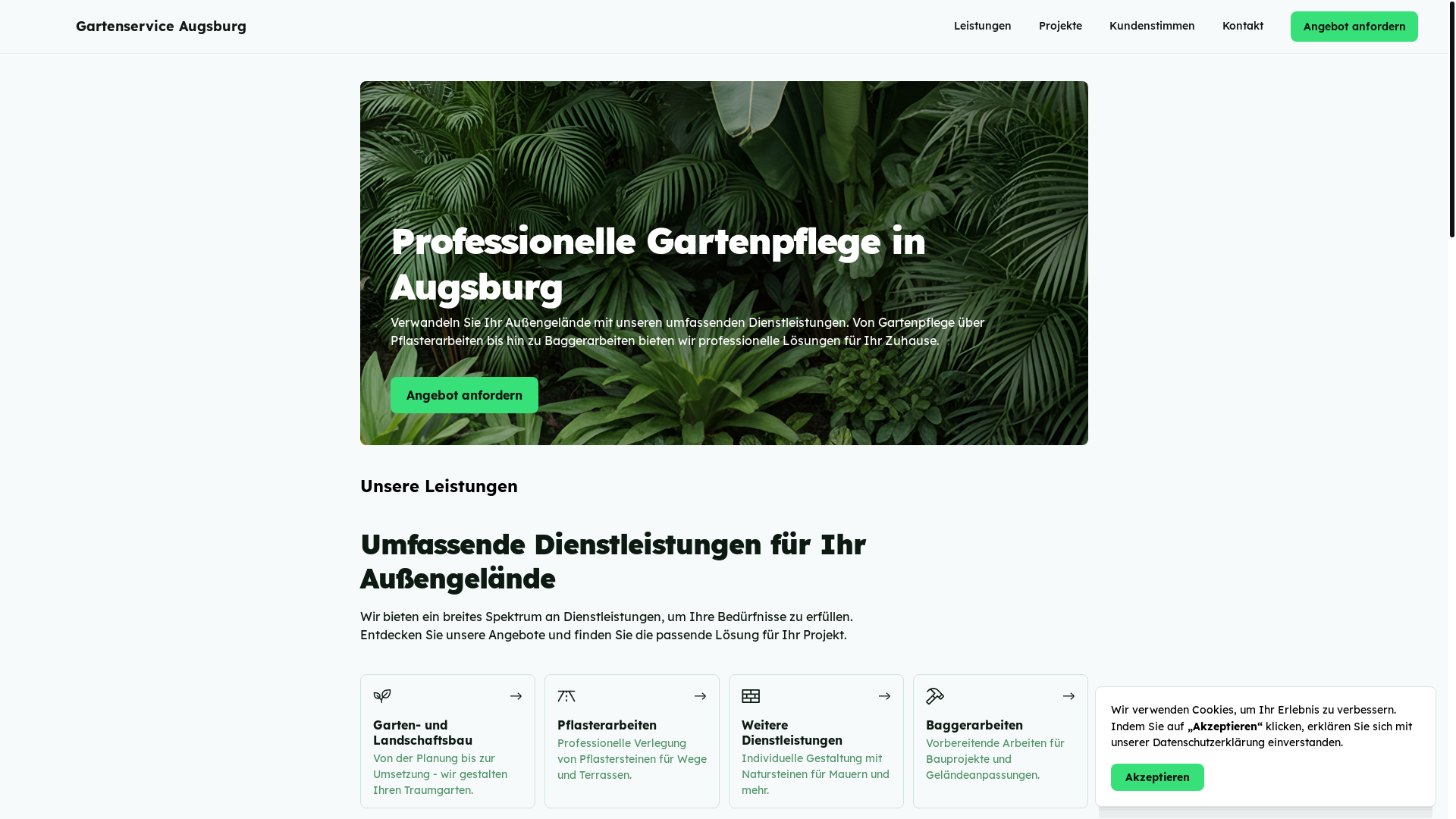 website screenshot of https://nistor-gartenbau.de/