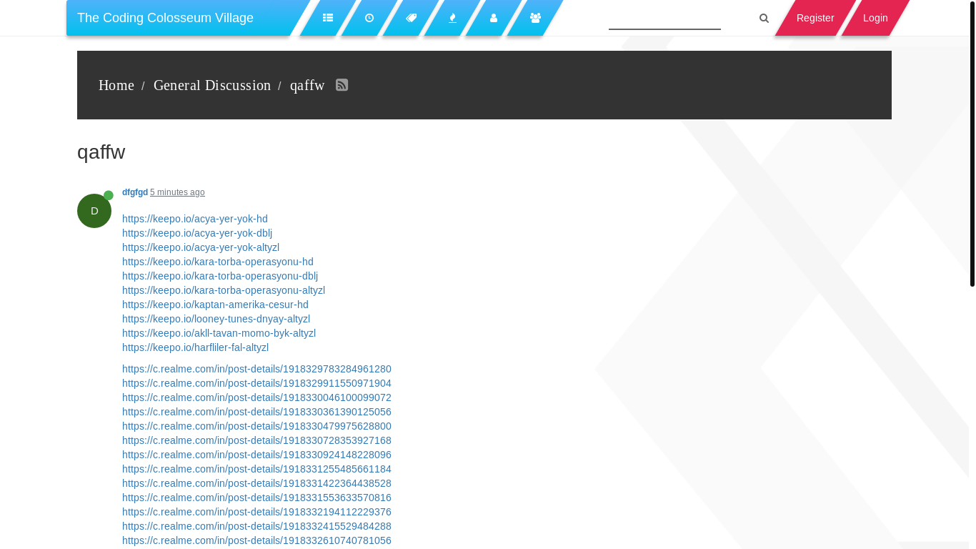 website screenshot of https://forum.thecodingcolosseum.com/topic/56736/qaffw