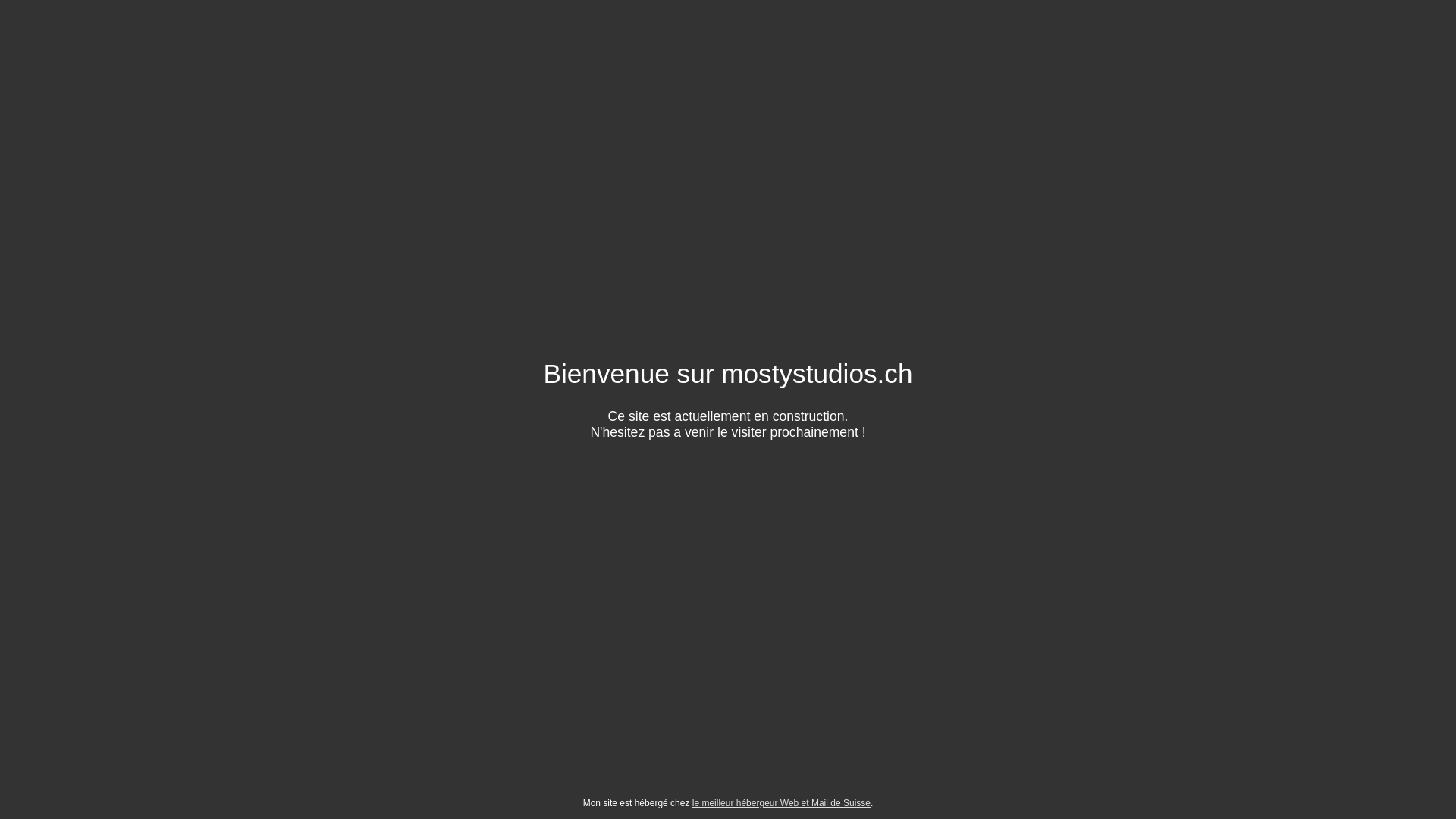 website screenshot of https://mostystudios.ch/