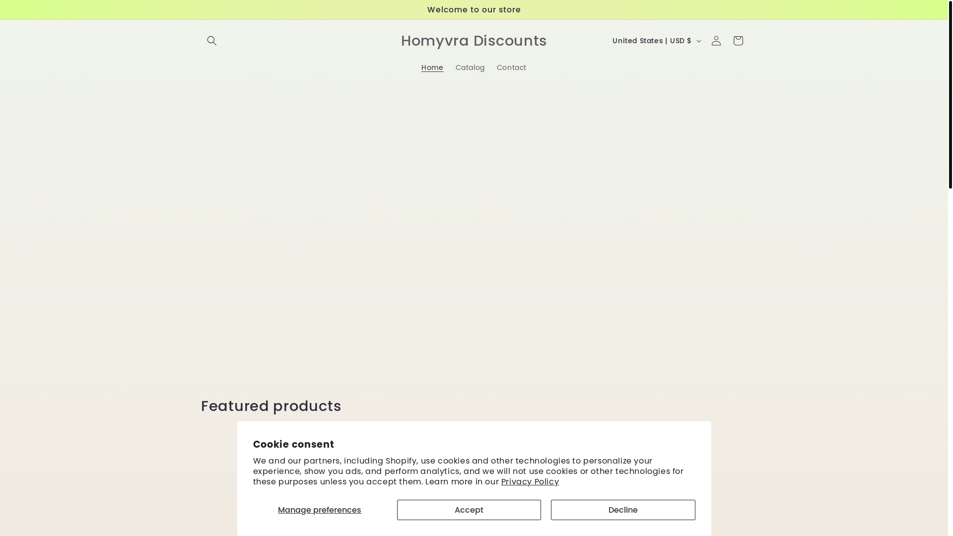 website screenshot of https://homyvradiscounts.com/