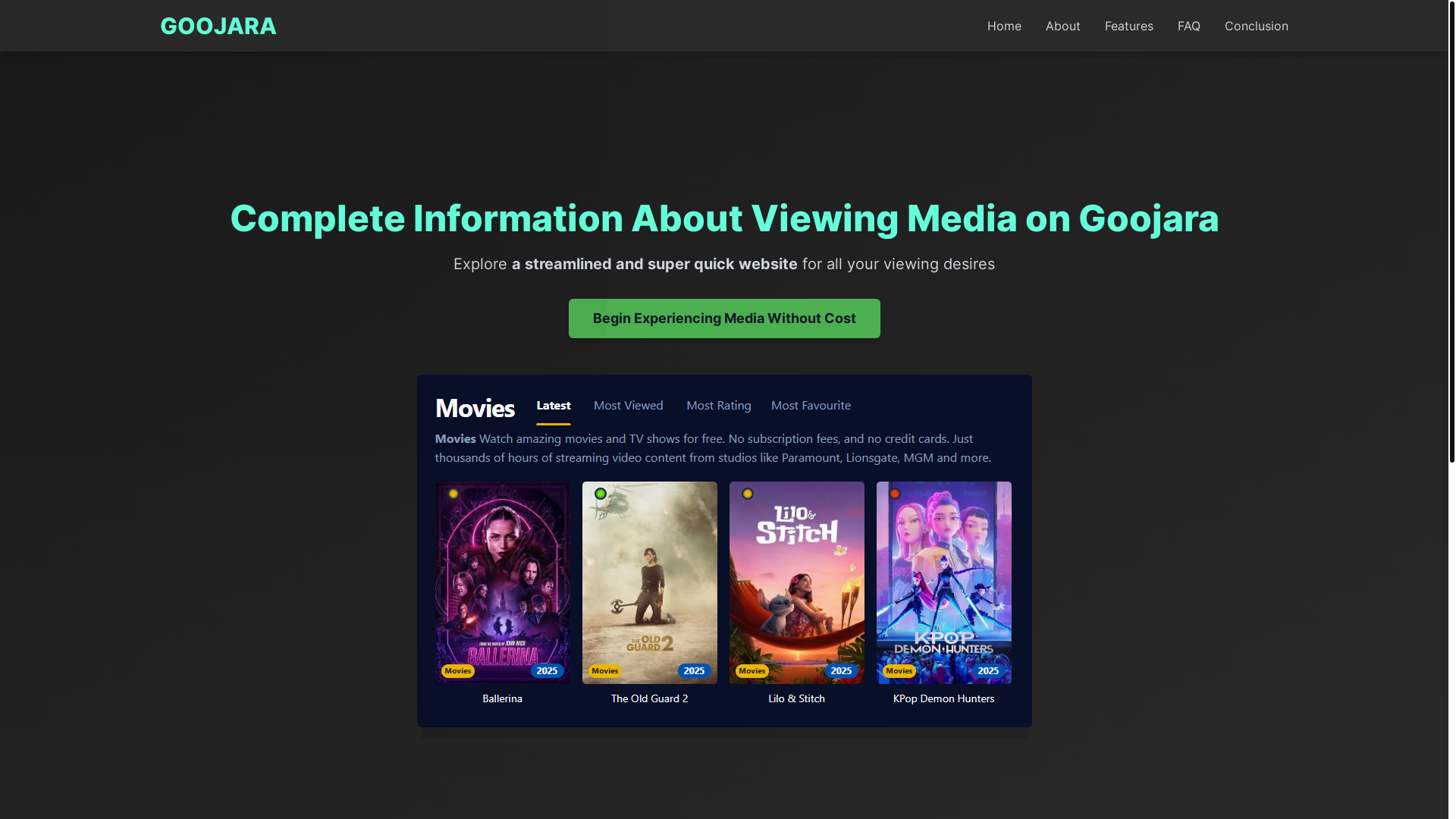 website screenshot of https://goojara-pej3.pages.dev/