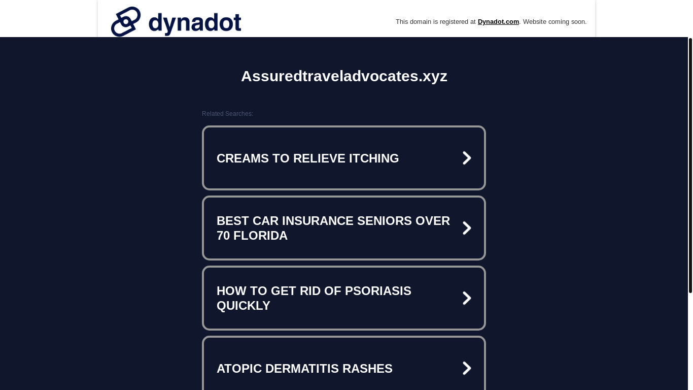 website screenshot of https://assuredtraveladvocates.xyz/