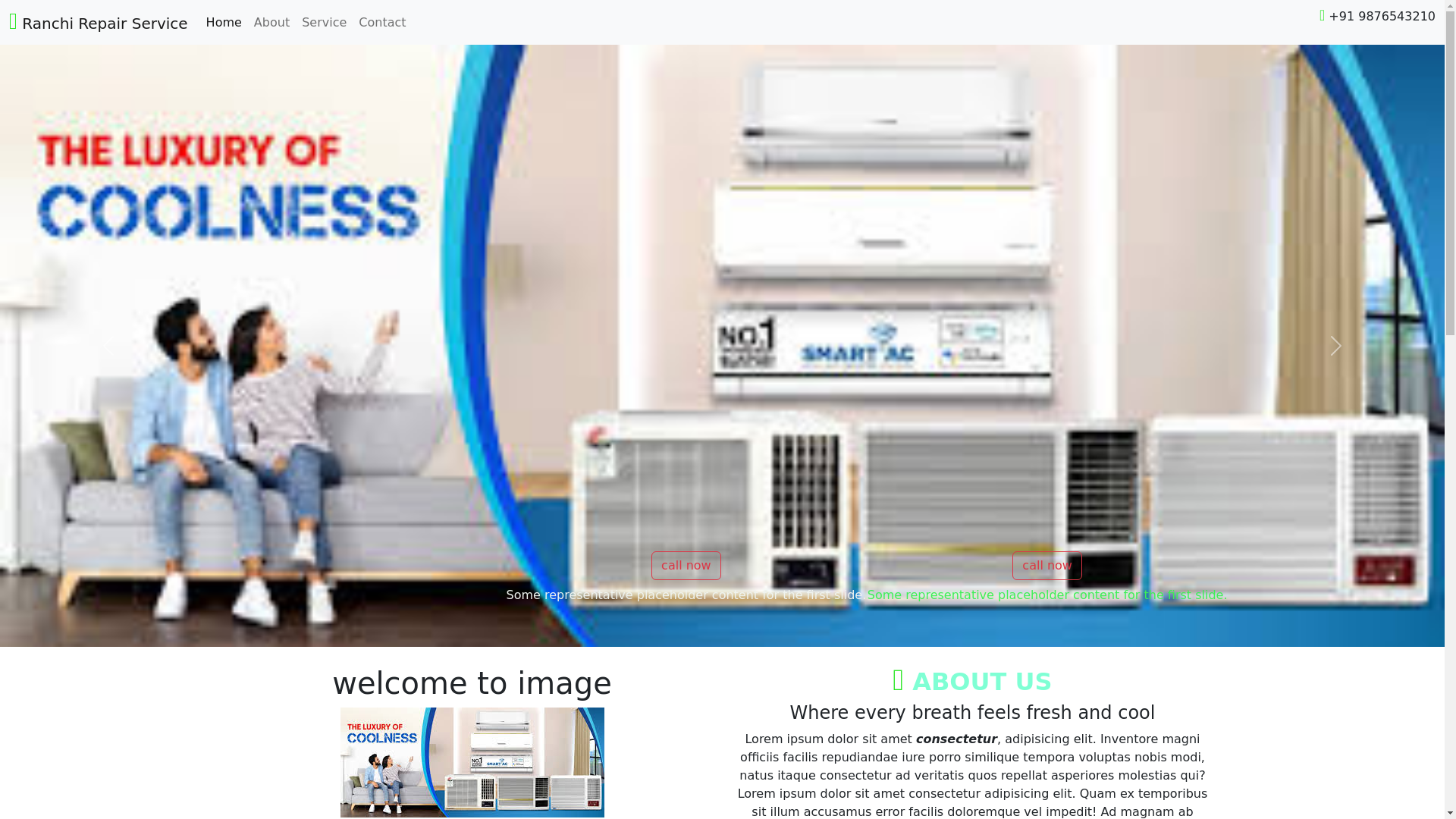 website screenshot of https://ranchirepair.com/