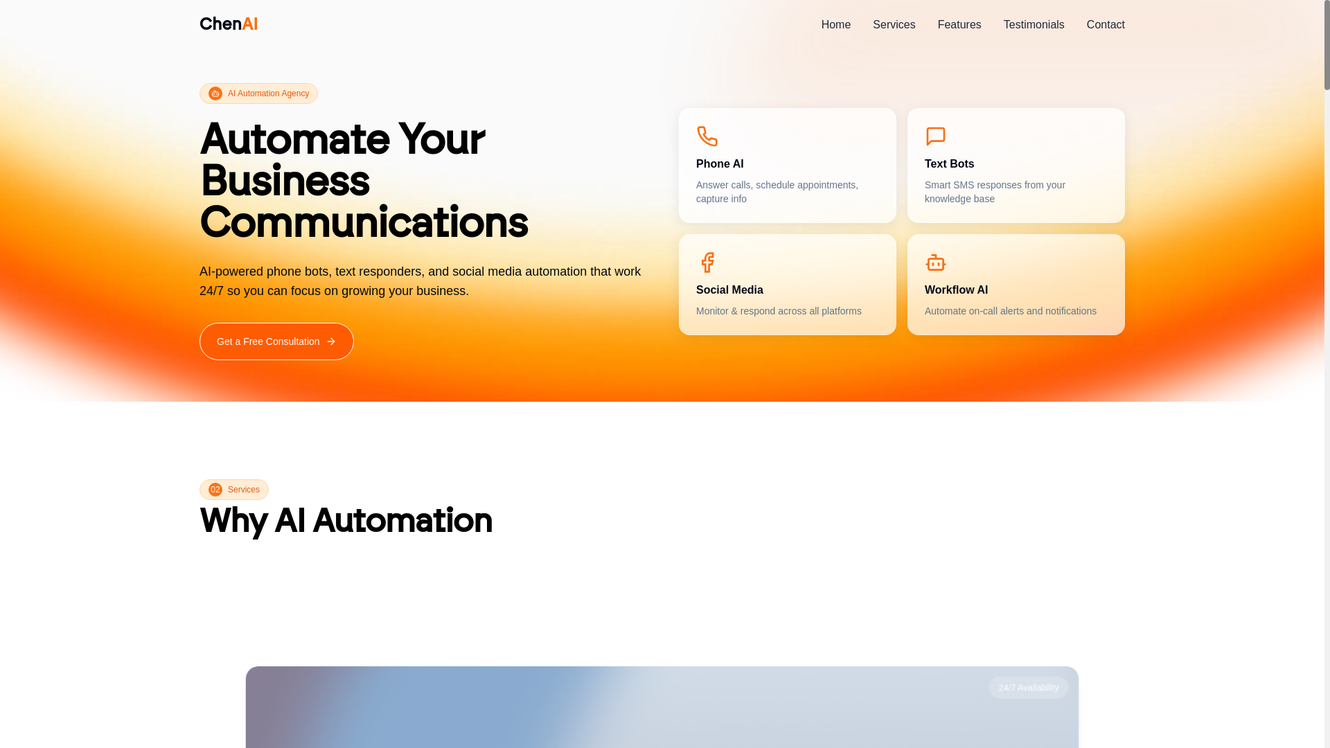 website screenshot of https://chenaienterprises.com/