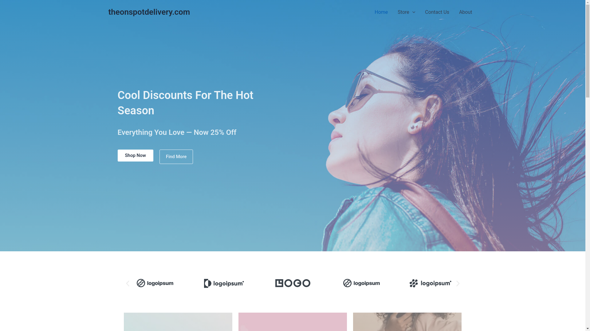 website screenshot of https://theonspotdelivery.com/