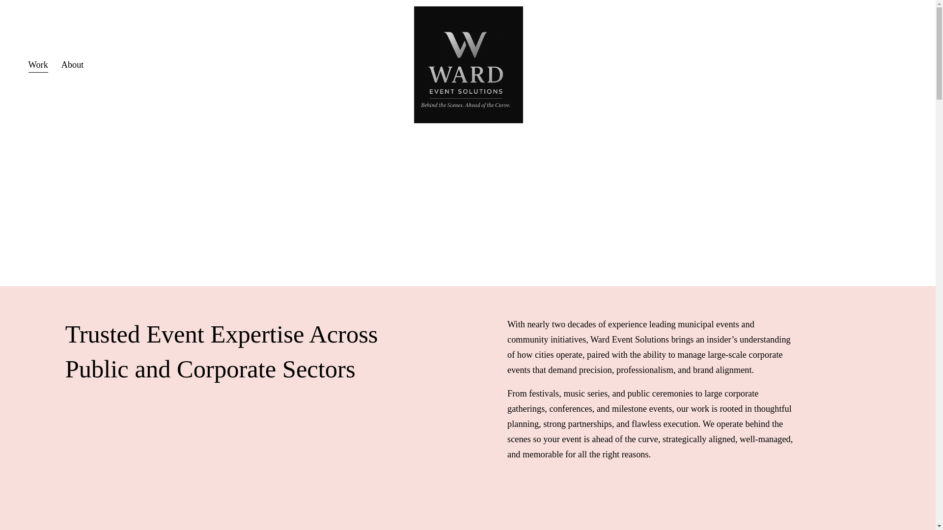 website screenshot of https://wardeventsolutions.com/