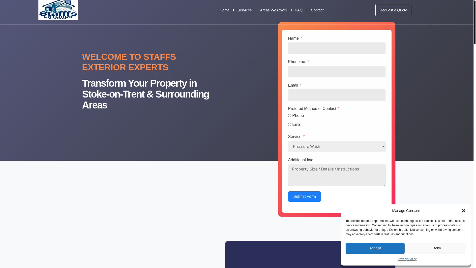 website screenshot of https://staffsexteriorexperts.co.uk/
