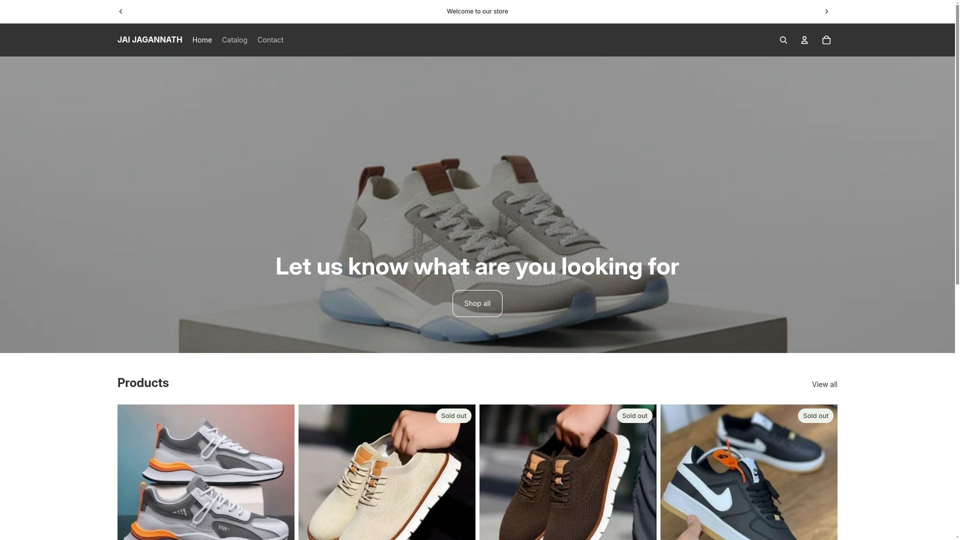 website screenshot of https://jaijagnnath.shop/