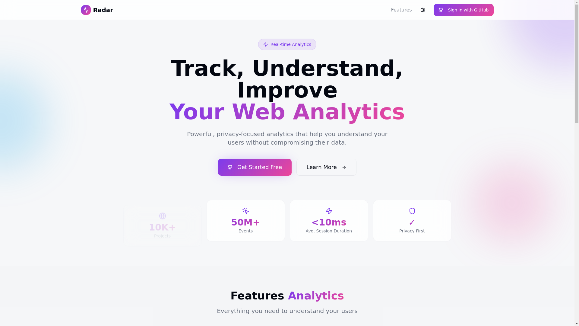 website screenshot of https://radar-insights-hub.pages.dev/
