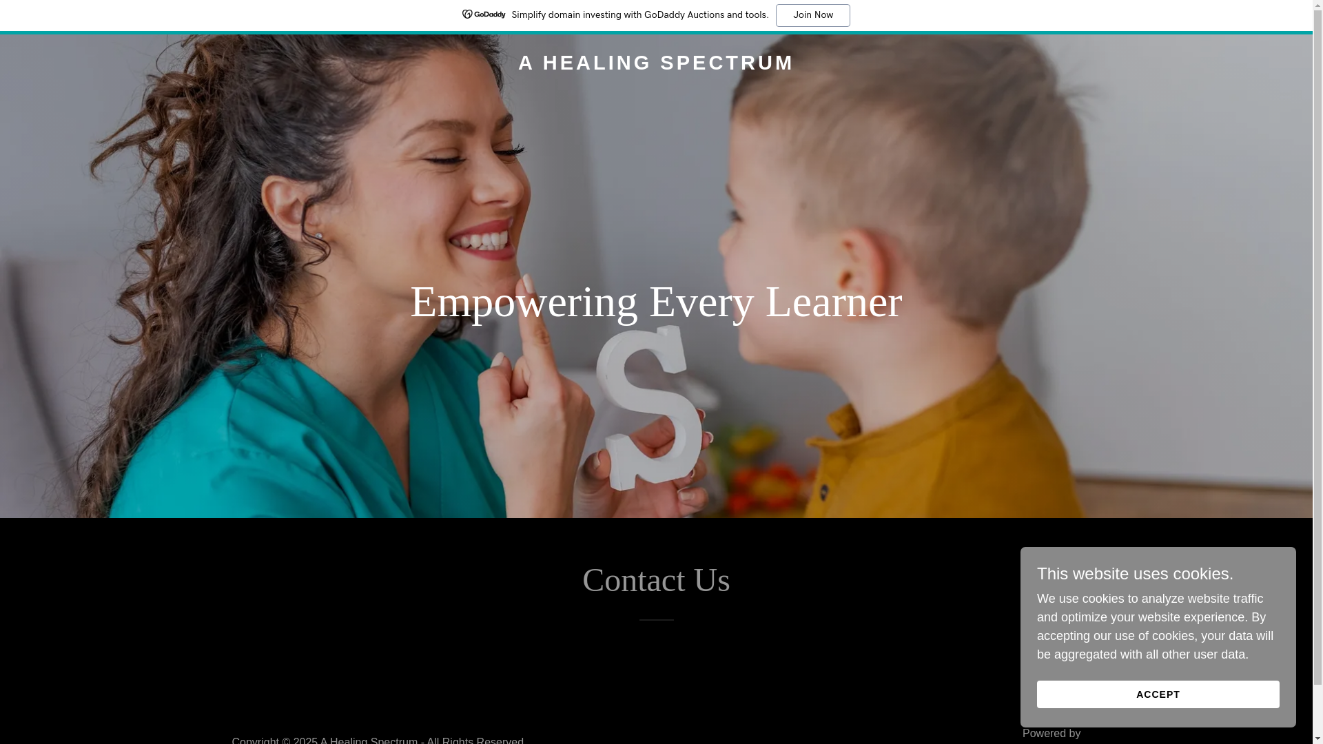 website screenshot of https://ahealingspectrum.com/