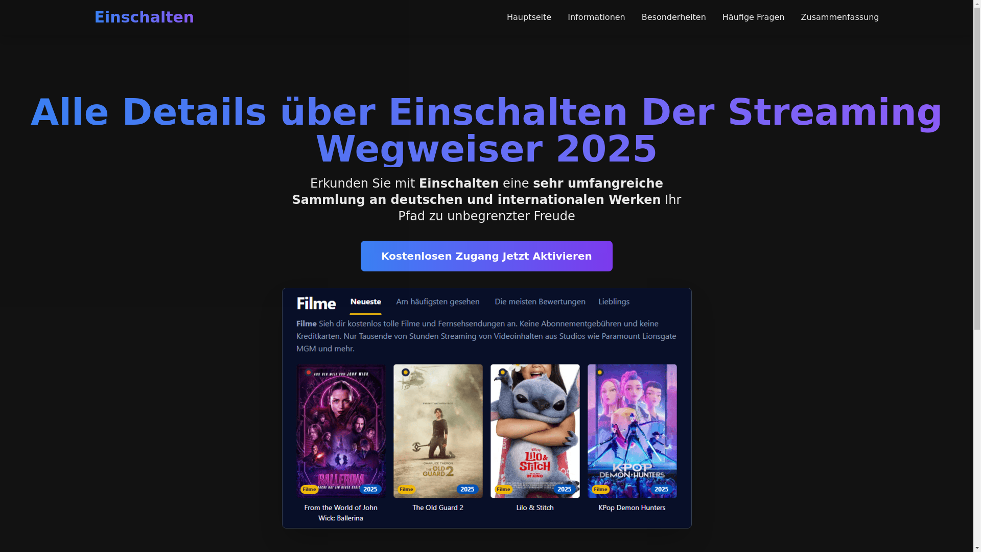 website screenshot of https://einschalten-xru9-2rf.pages.dev/