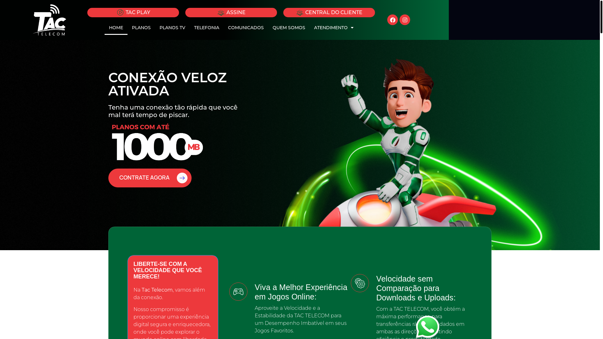 website screenshot of https://tactelecom.sbs/