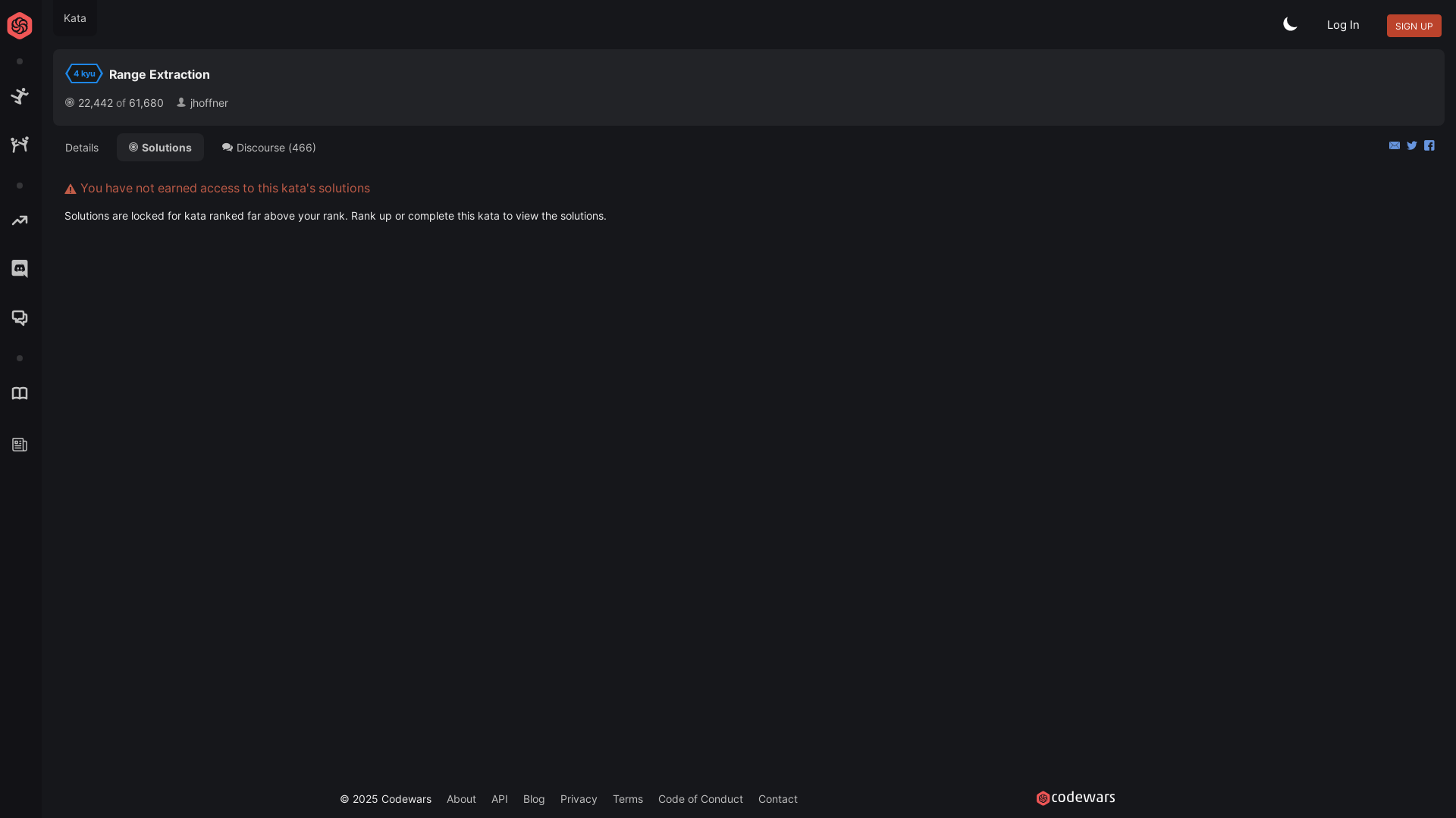 website screenshot of https://www.codewars.com/kata/51ba717bb08c1cd60f00002f/solutions/python
