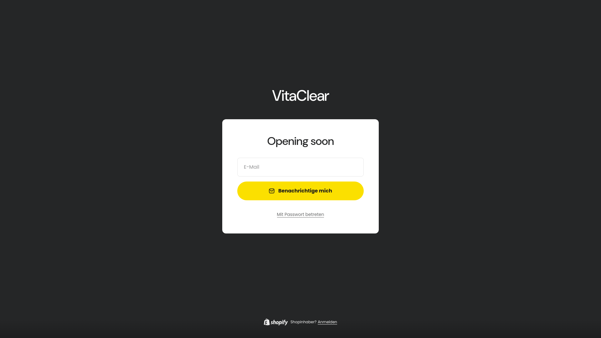 website screenshot of https://vclear-de.com/