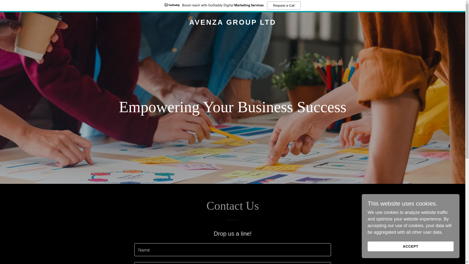 website screenshot of https://avenzagroup.ca/