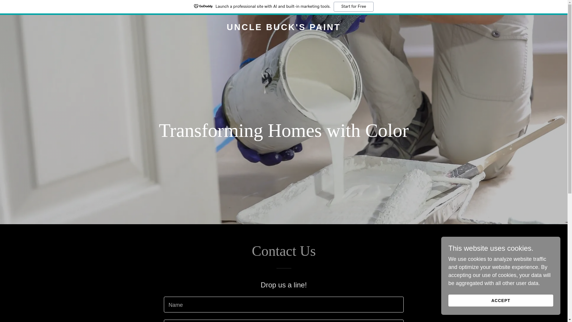 website screenshot of https://unclebuckspaints.com/