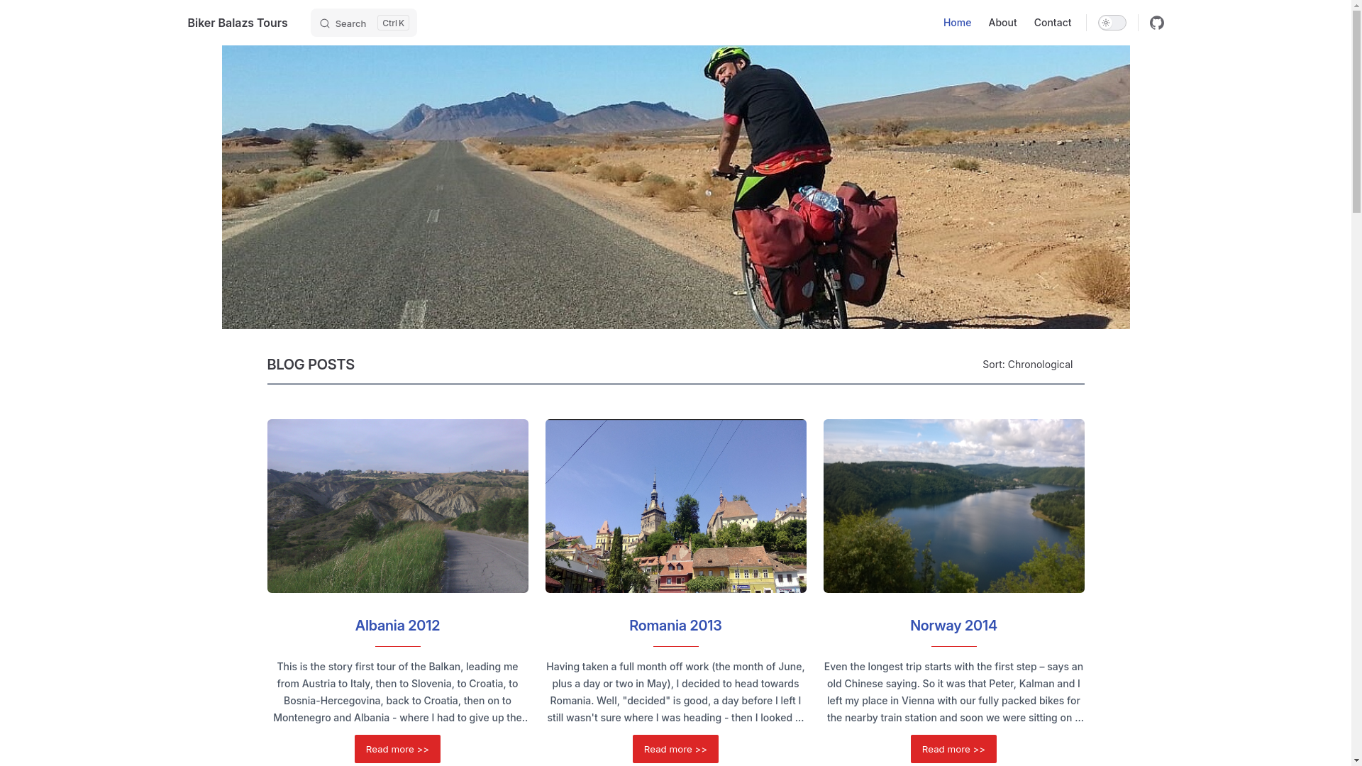 website screenshot of https://bikerbalazs.com/