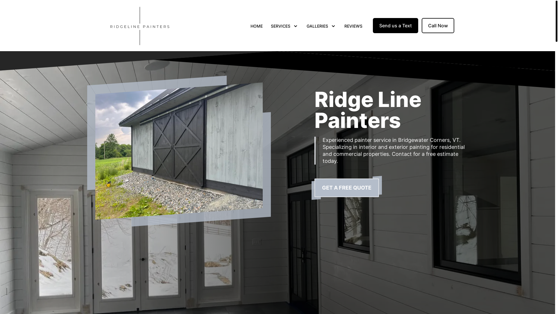 website screenshot of https://ridgelinepaintersvt.com/