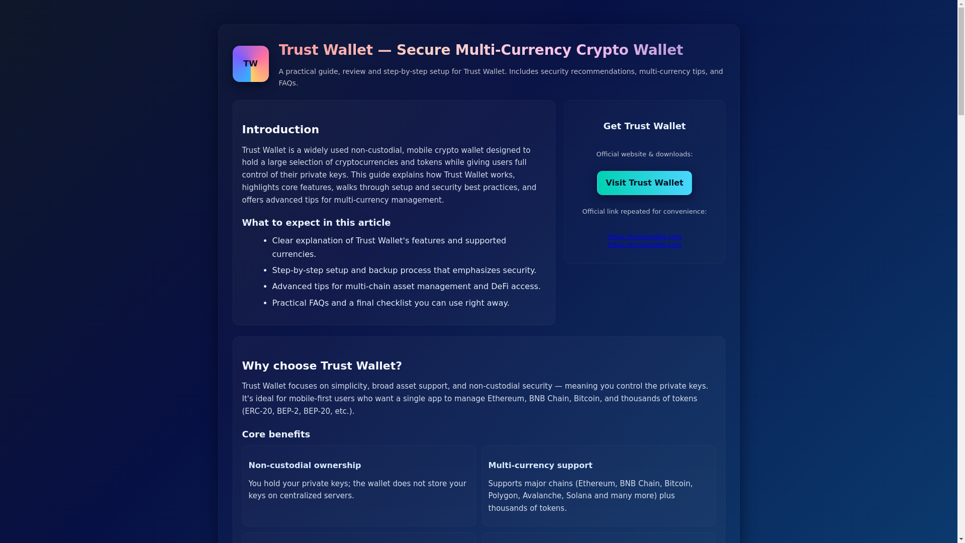 website screenshot of https://itrust-wlt-us.pages.dev/