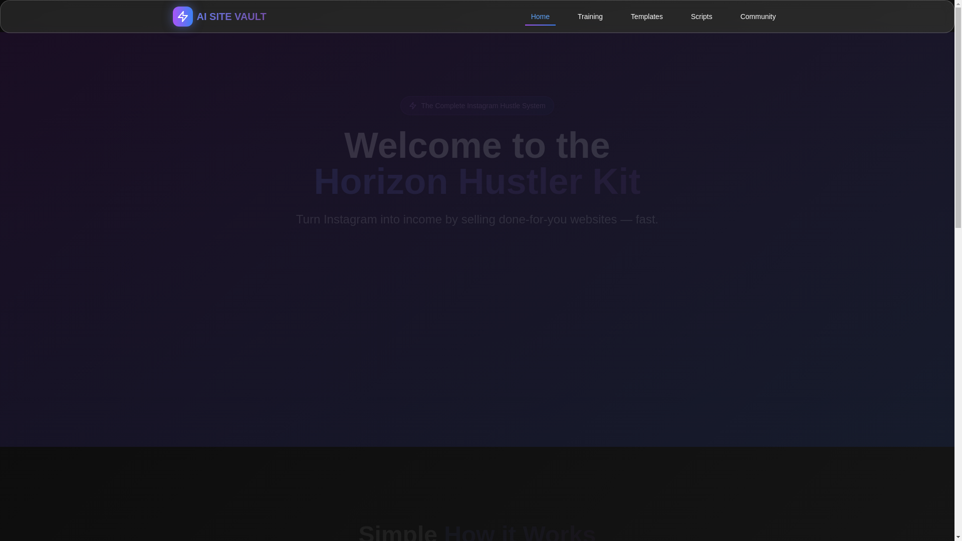 website screenshot of https://horizonhustlerkit.com/