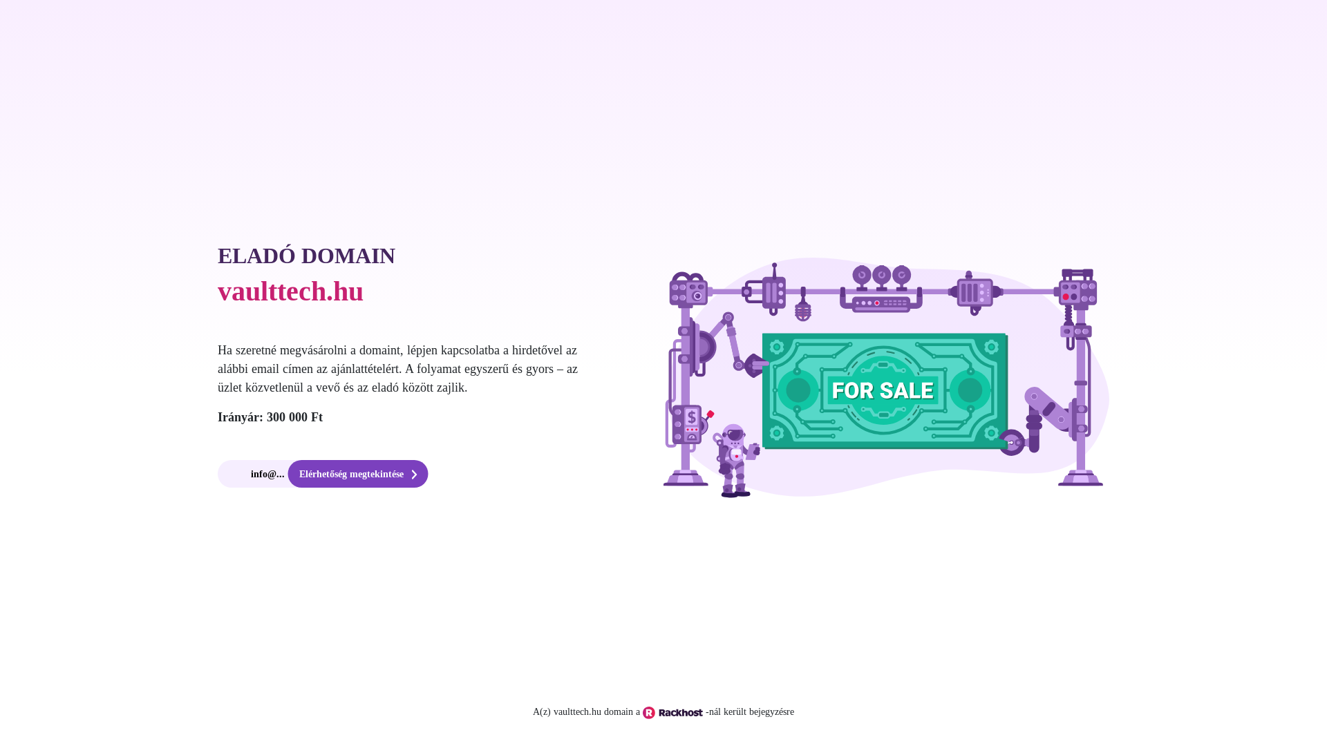 website screenshot of https://vaulttech.hu/