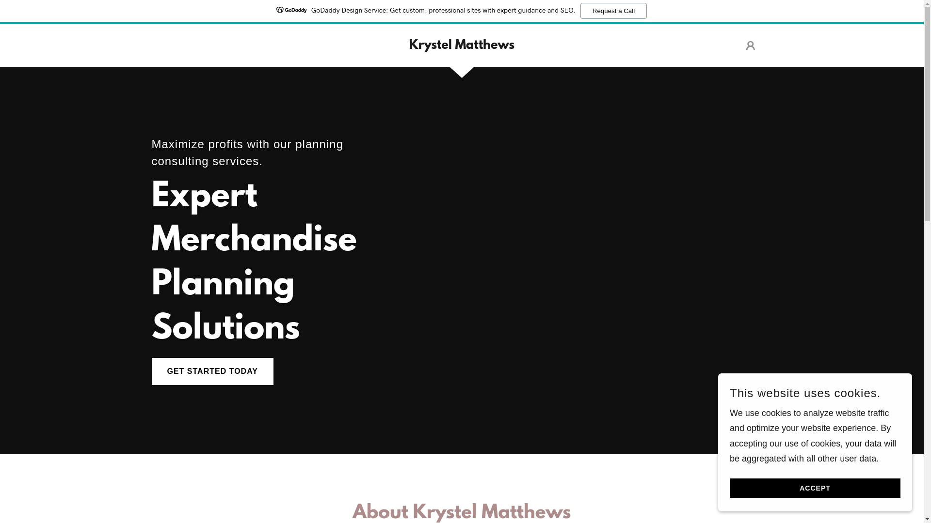website screenshot of https://krystelmatthews.com/