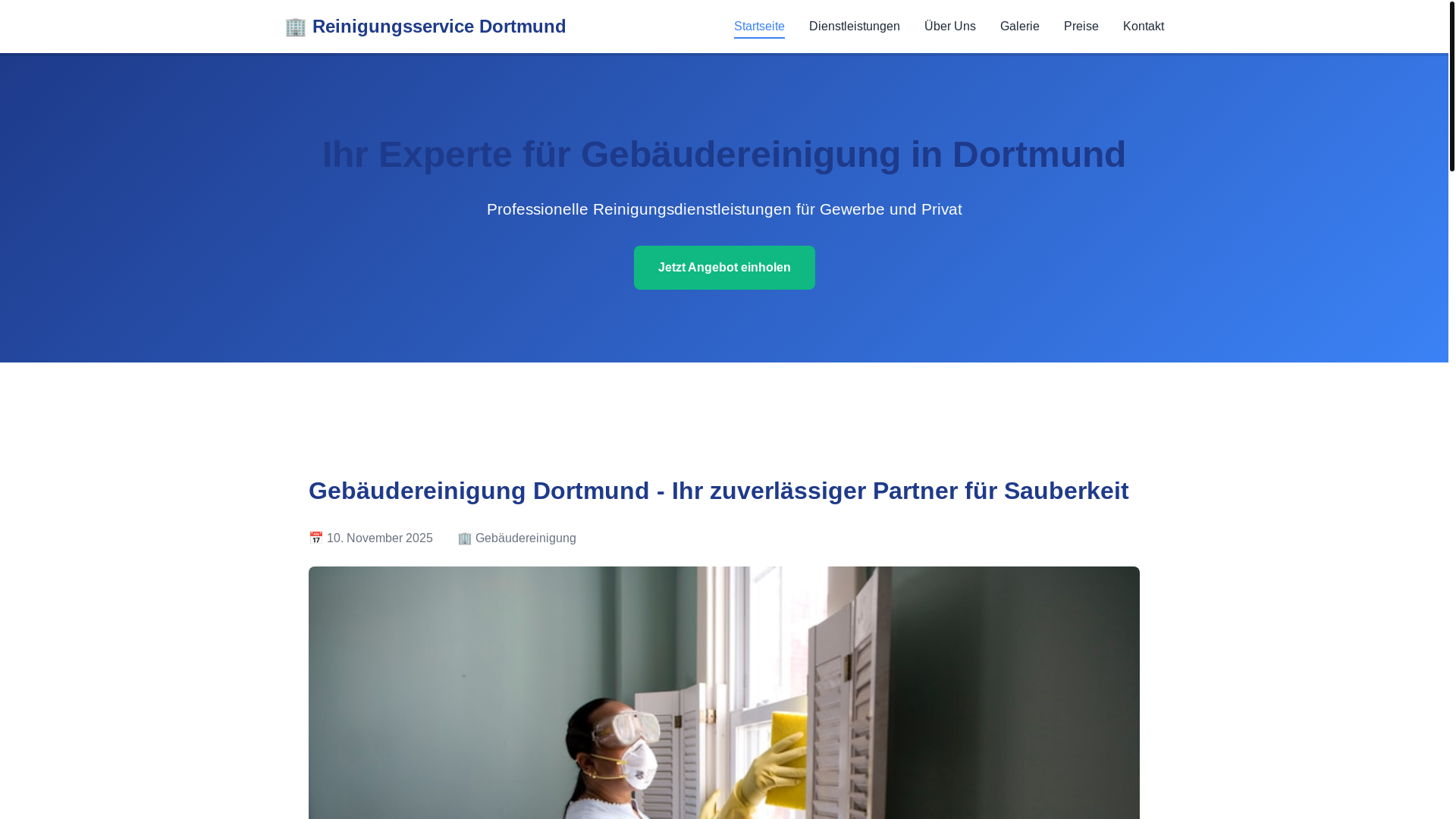 website screenshot of https://gebaudereinigung-dortmund.pages.dev/