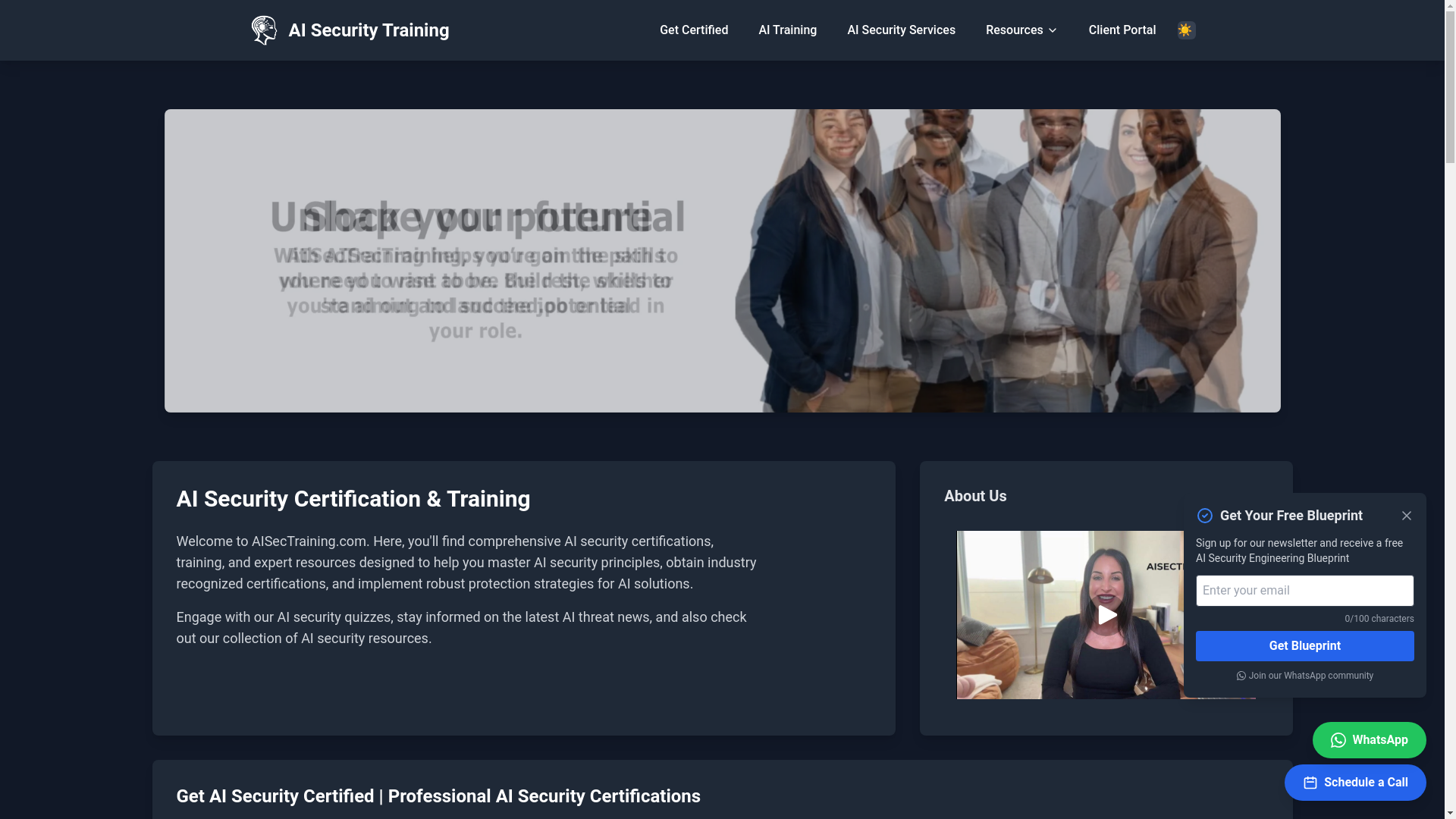 website screenshot of https://aitraining-prodapp.pages.dev/