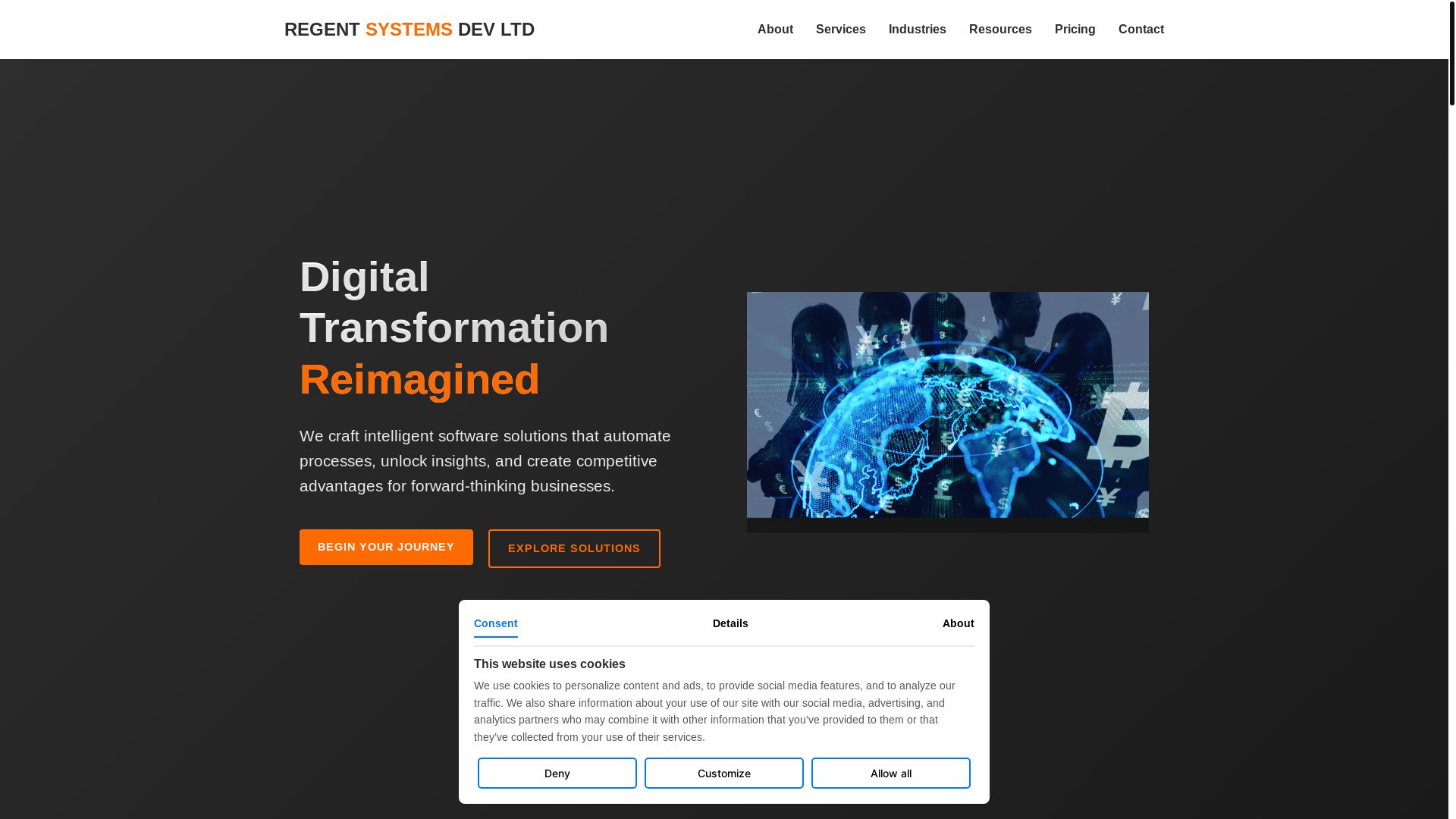 website screenshot of https://regentitsystems.pages.dev/