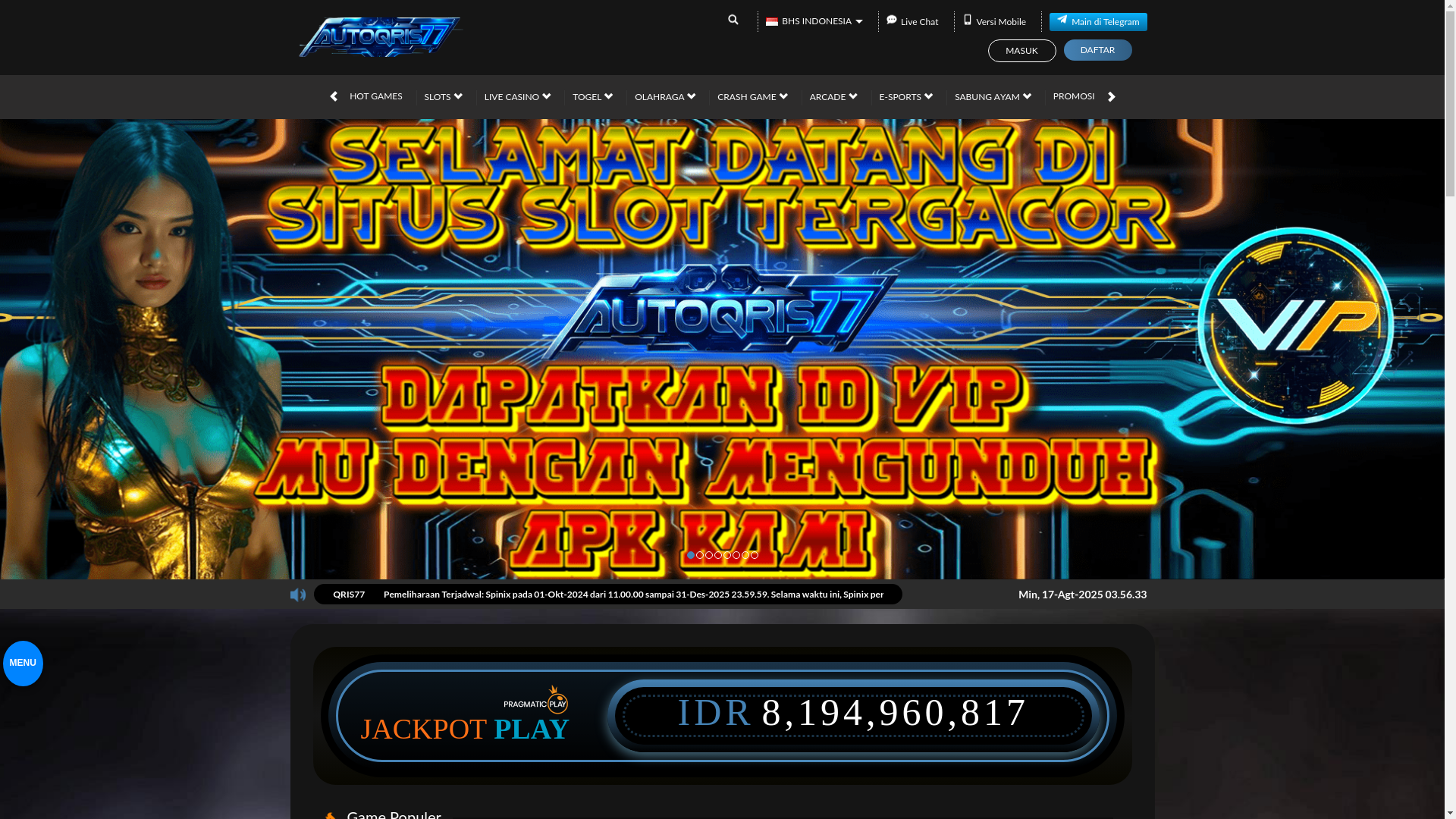 website screenshot of https://kjh-autoqris77.org/