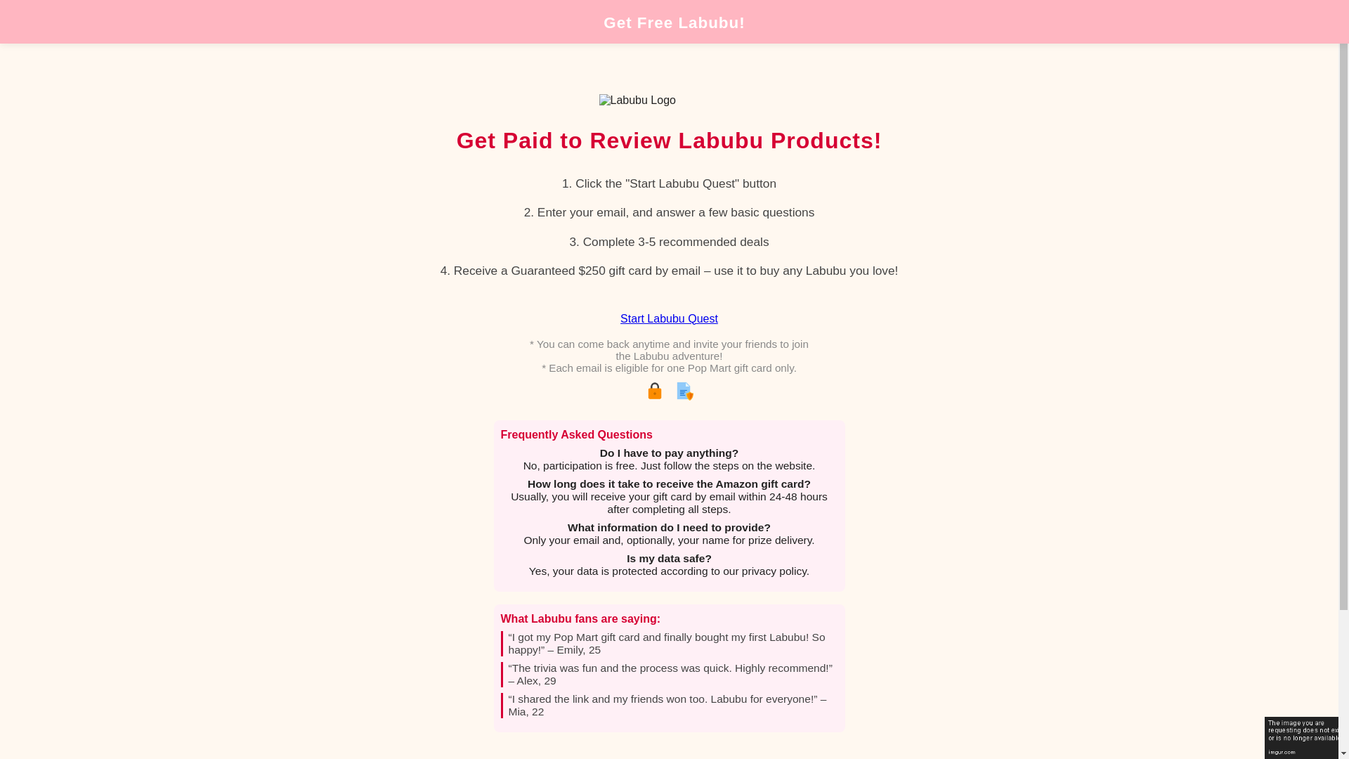 website screenshot of https://landing-labubureward.pages.dev/