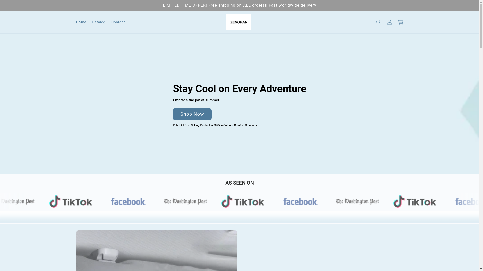 website screenshot of https://zenofan.shop/