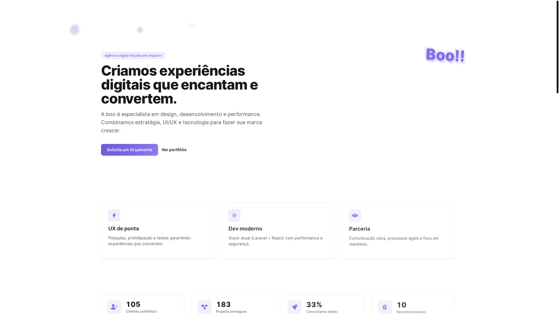 website screenshot of https://boocorp.com.br/