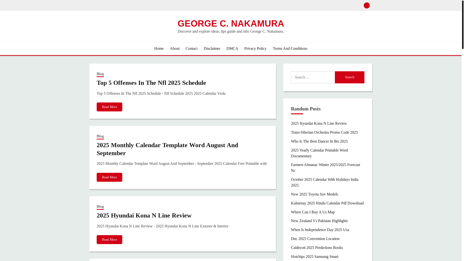 website screenshot of https://georgecnakamura.pages.dev/