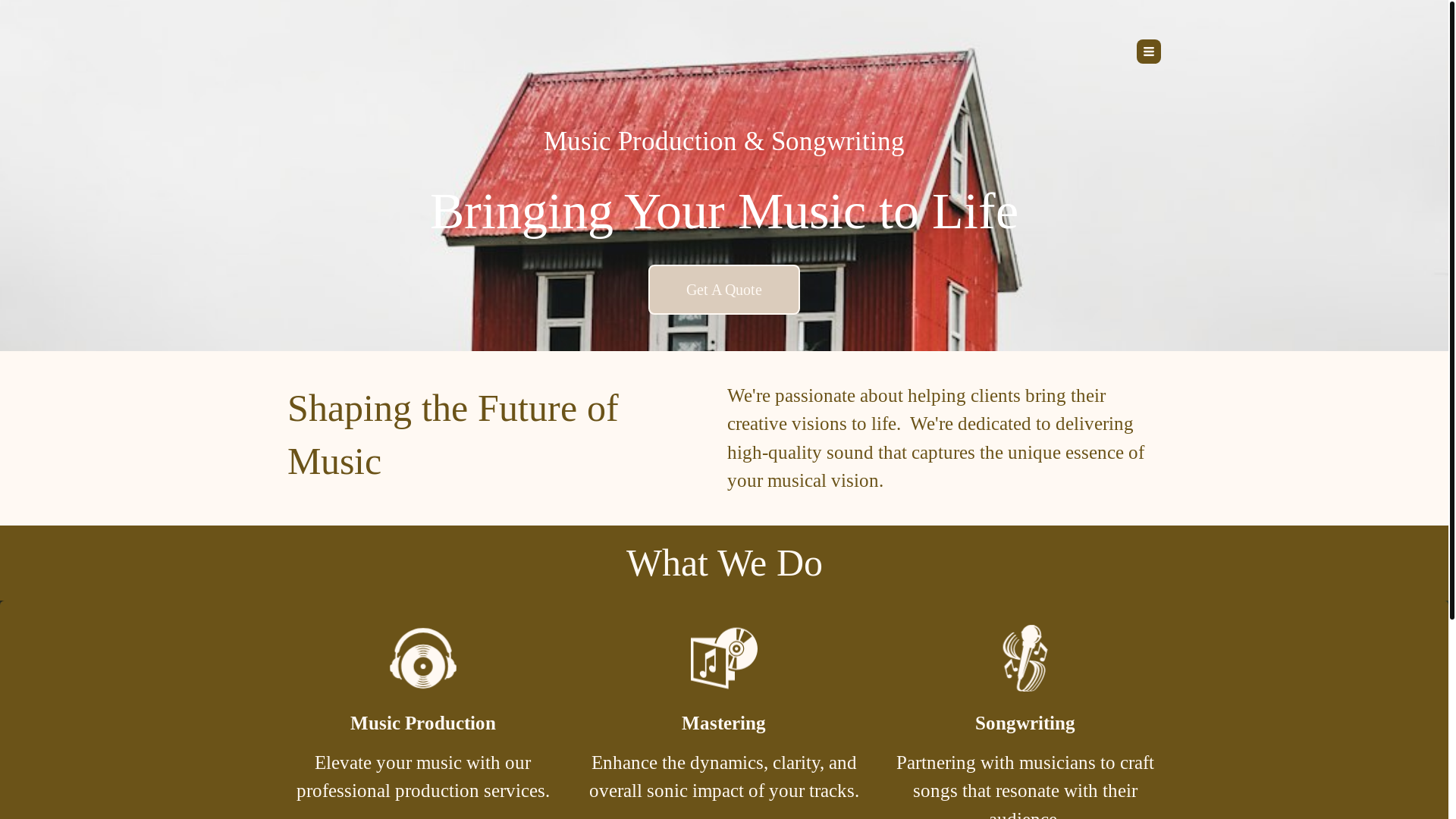 website screenshot of https://littleacre-music.com/