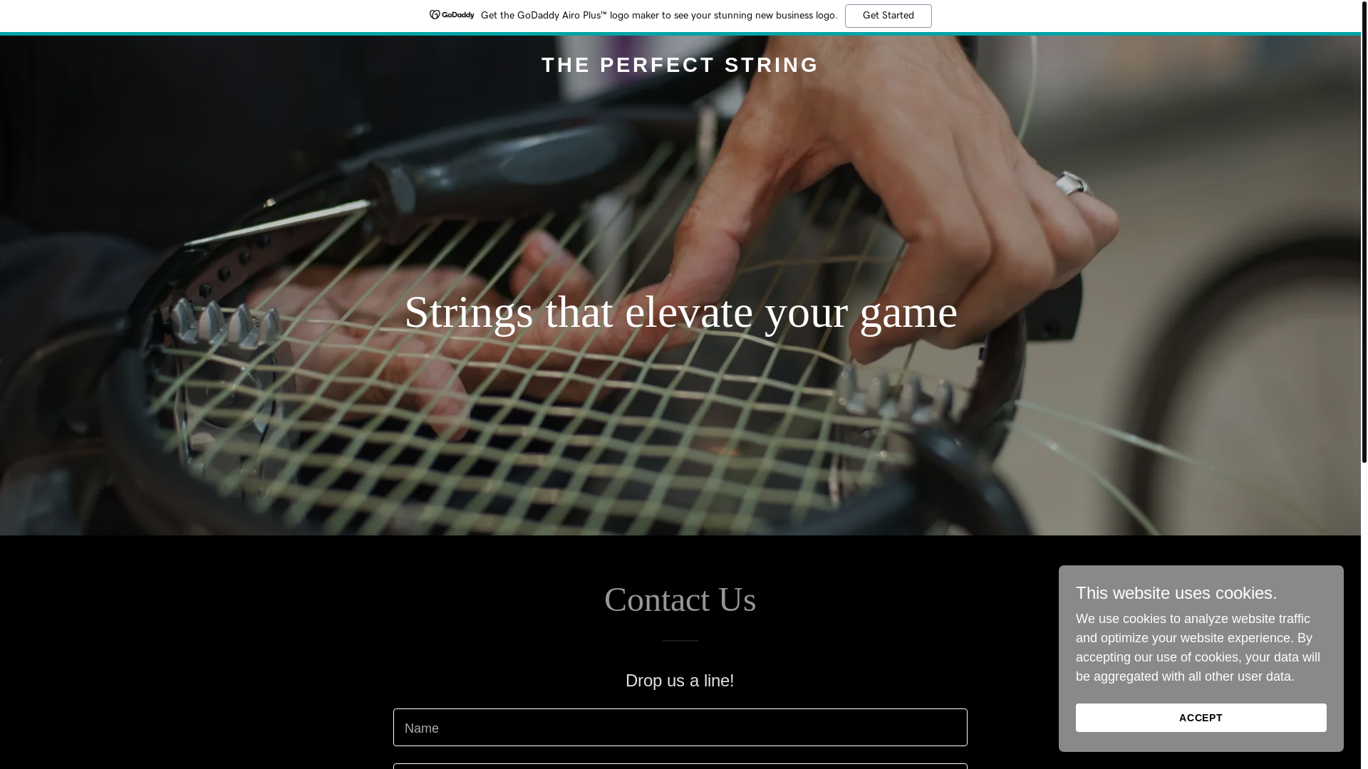 website screenshot of https://theperfectstring.com/
