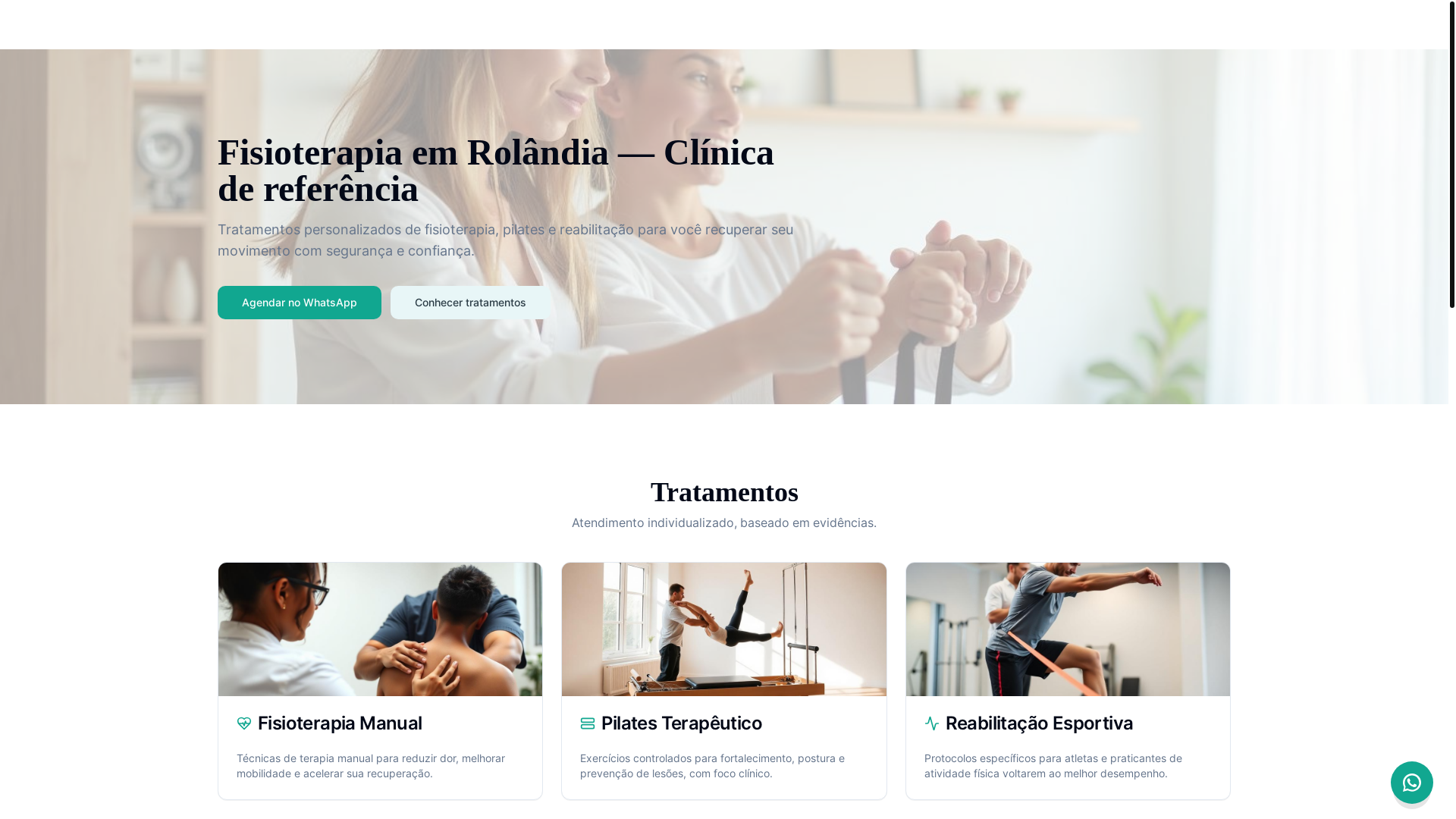 website screenshot of https://fisioweb-rolandia-showcase.pages.dev/