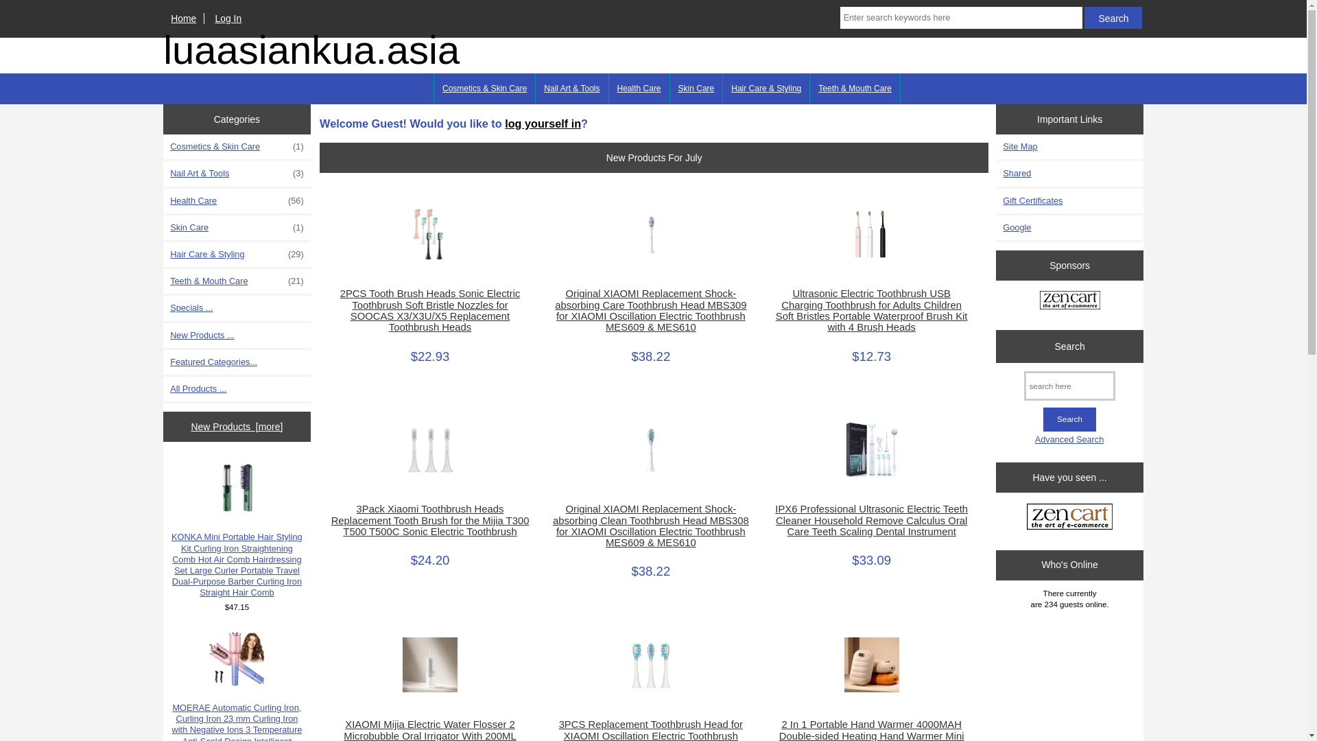 website screenshot of https://luaasiankua.asia/