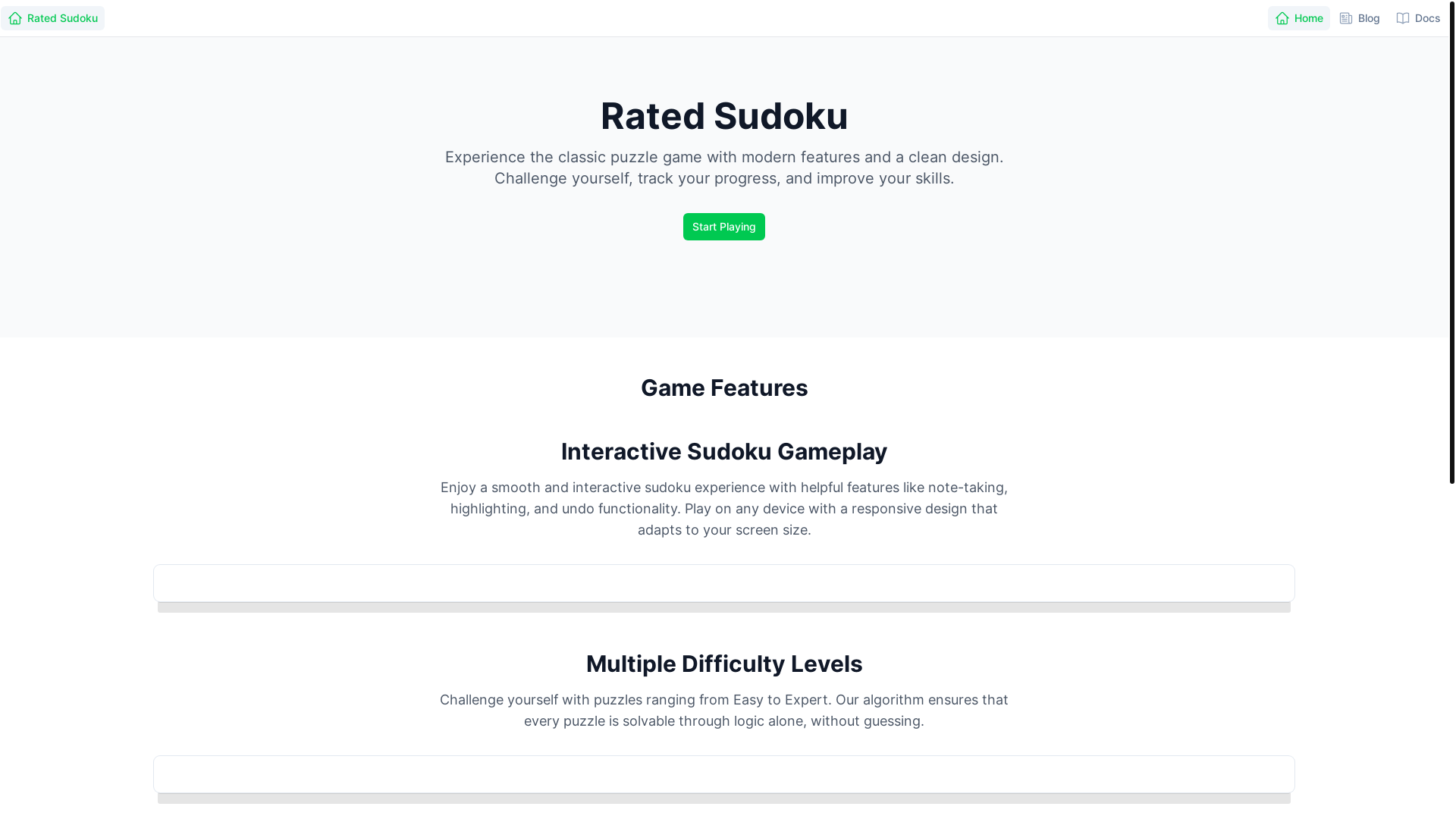 website screenshot of https://rated-sudoku.pages.dev/