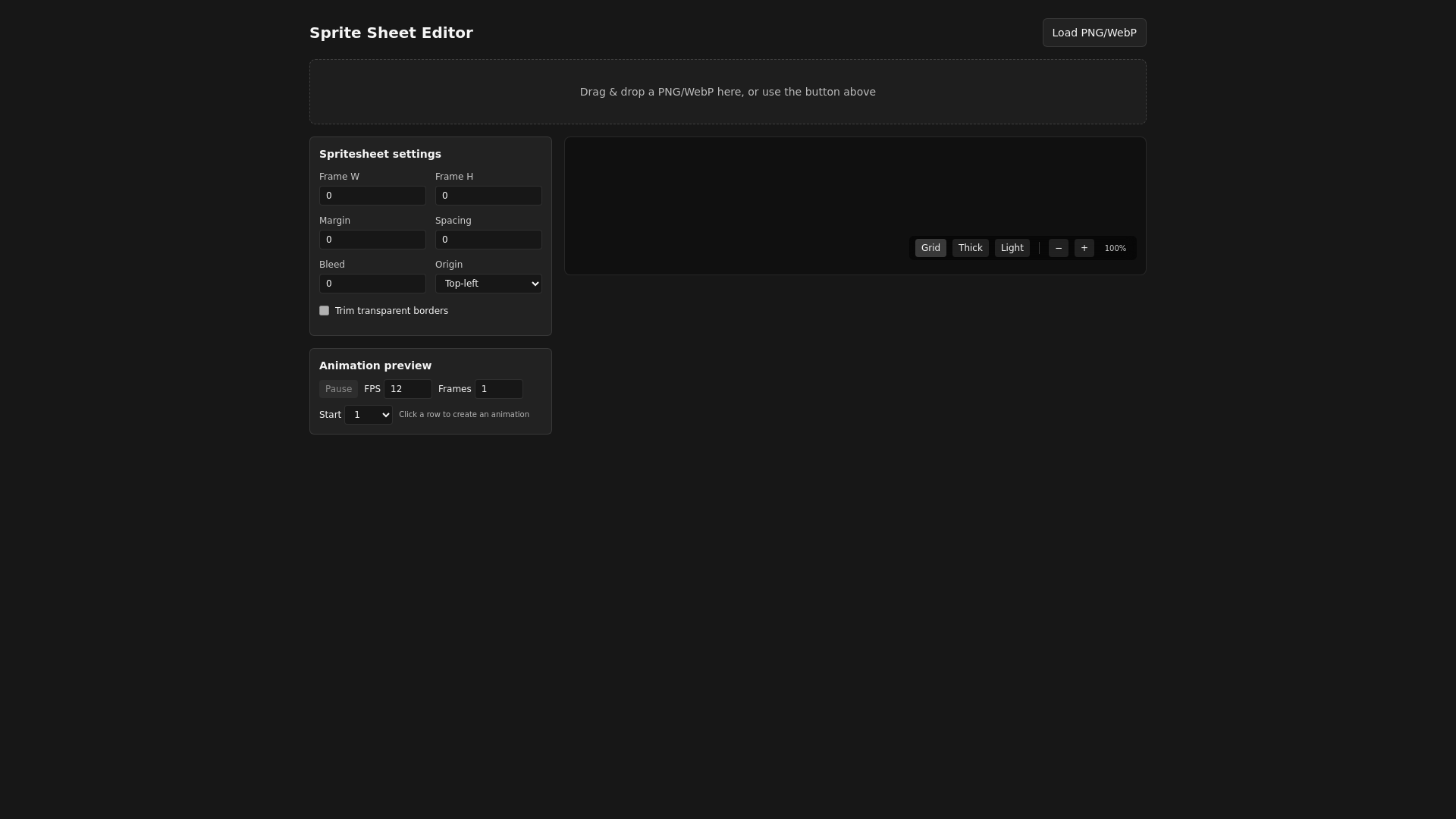 website screenshot of https://spritesheeteditor-app.pages.dev/