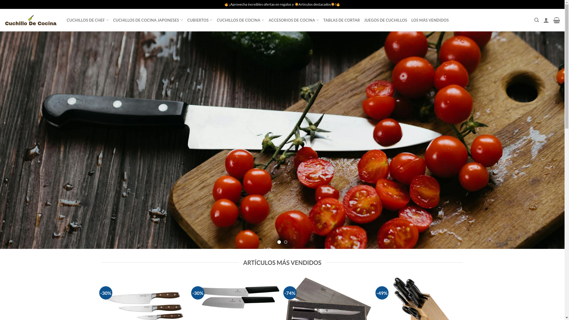 website screenshot of https://escuchillosdecocina.com/