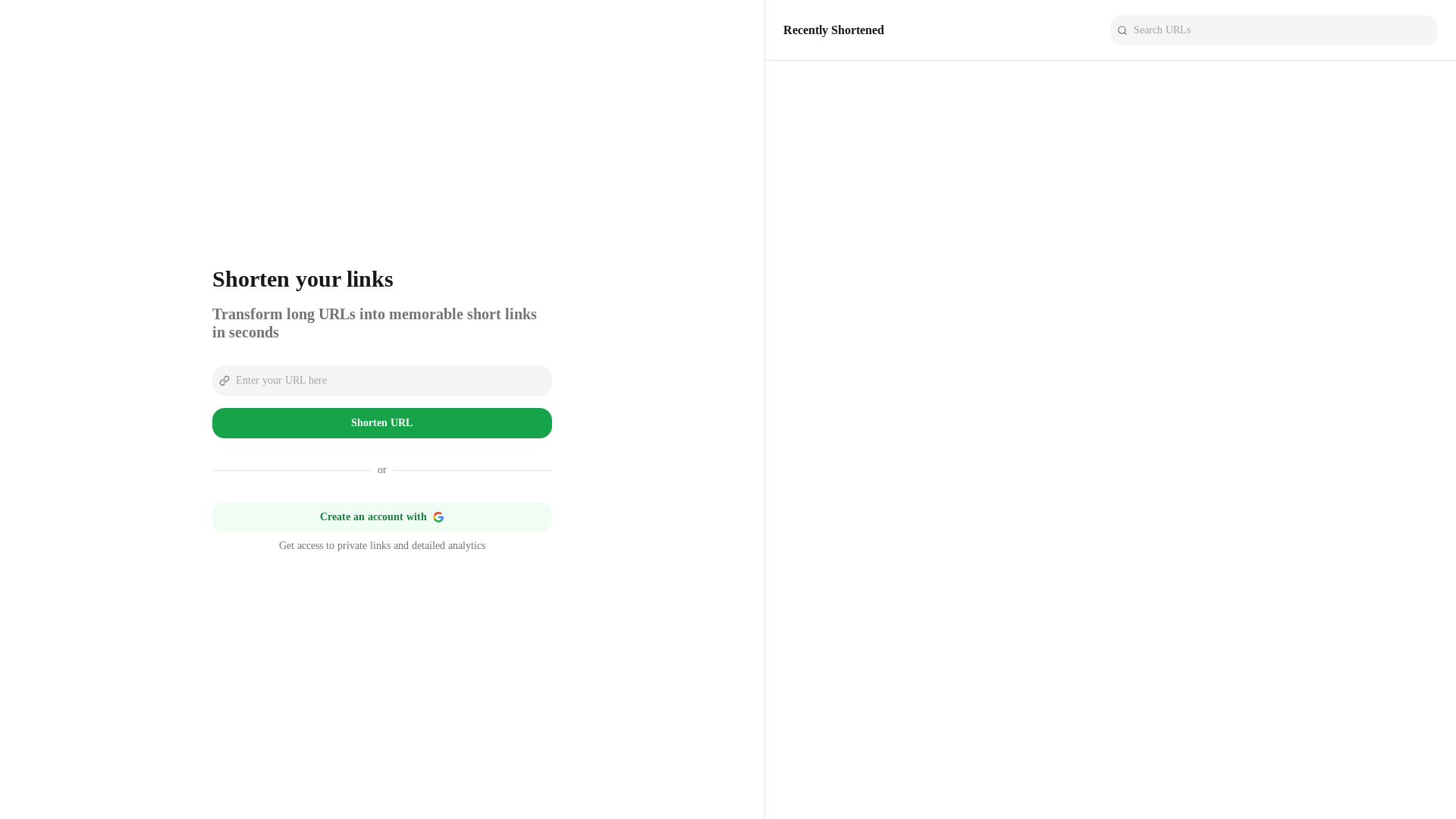 website screenshot of https://shortng.link/