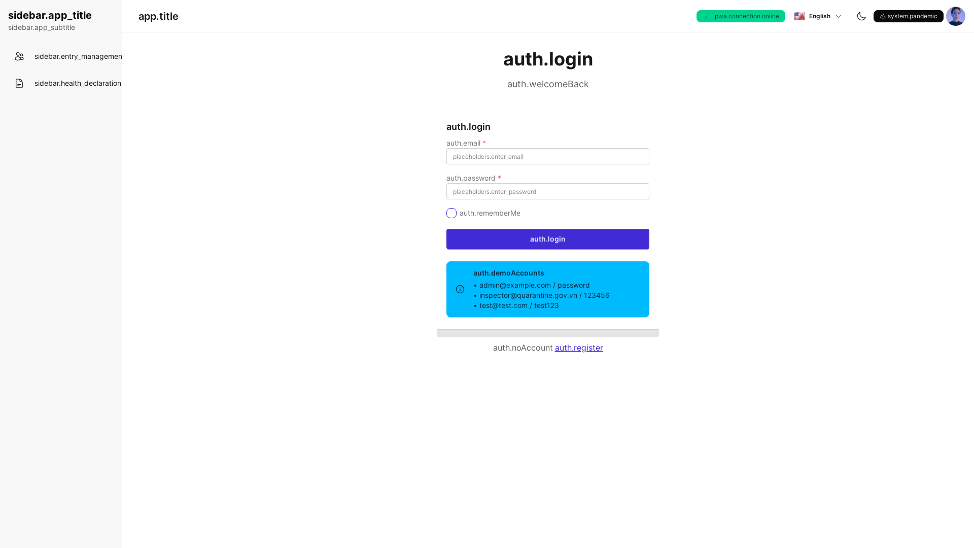 website screenshot of https://vite-pwd-sample.pages.dev/