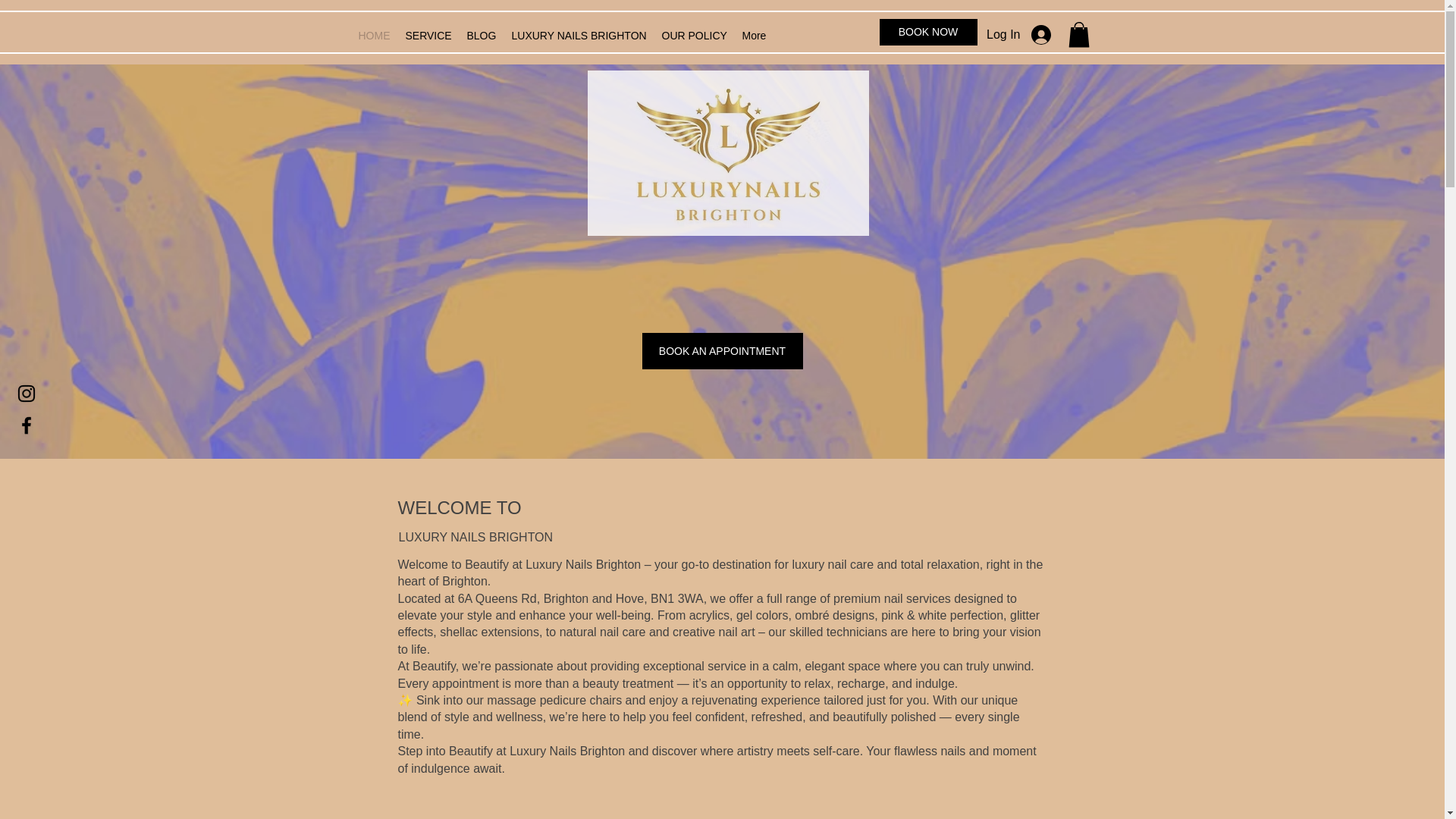 website screenshot of https://luxurynailsbrighton.co.uk/