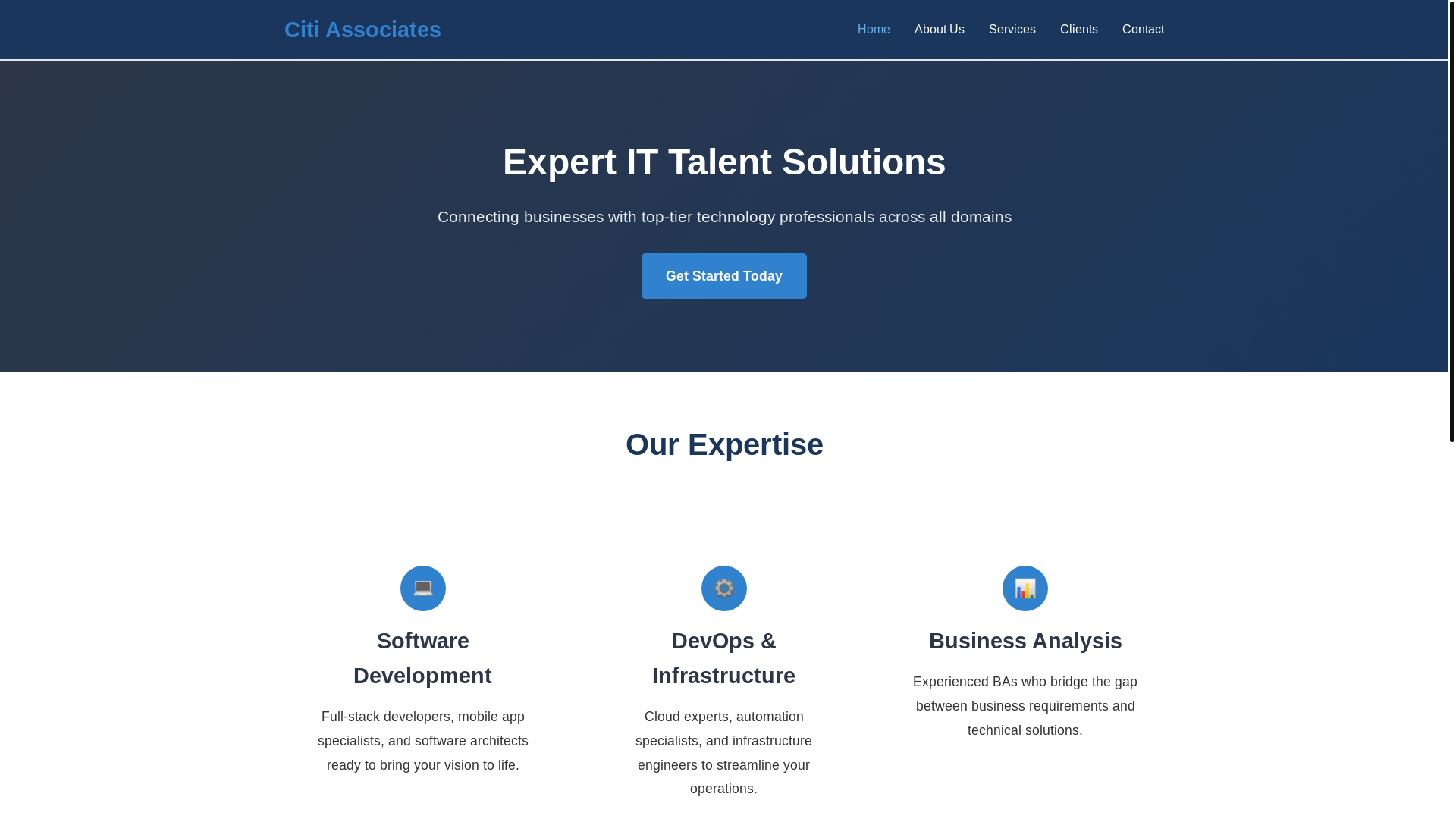 website screenshot of https://develop-citiassociates.pages.dev/