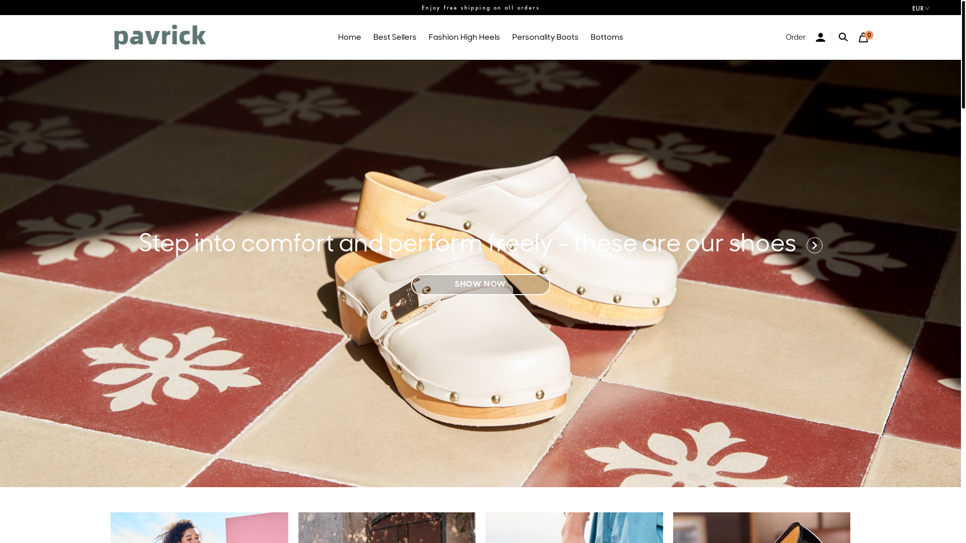 website screenshot of https://pavrick.com/
