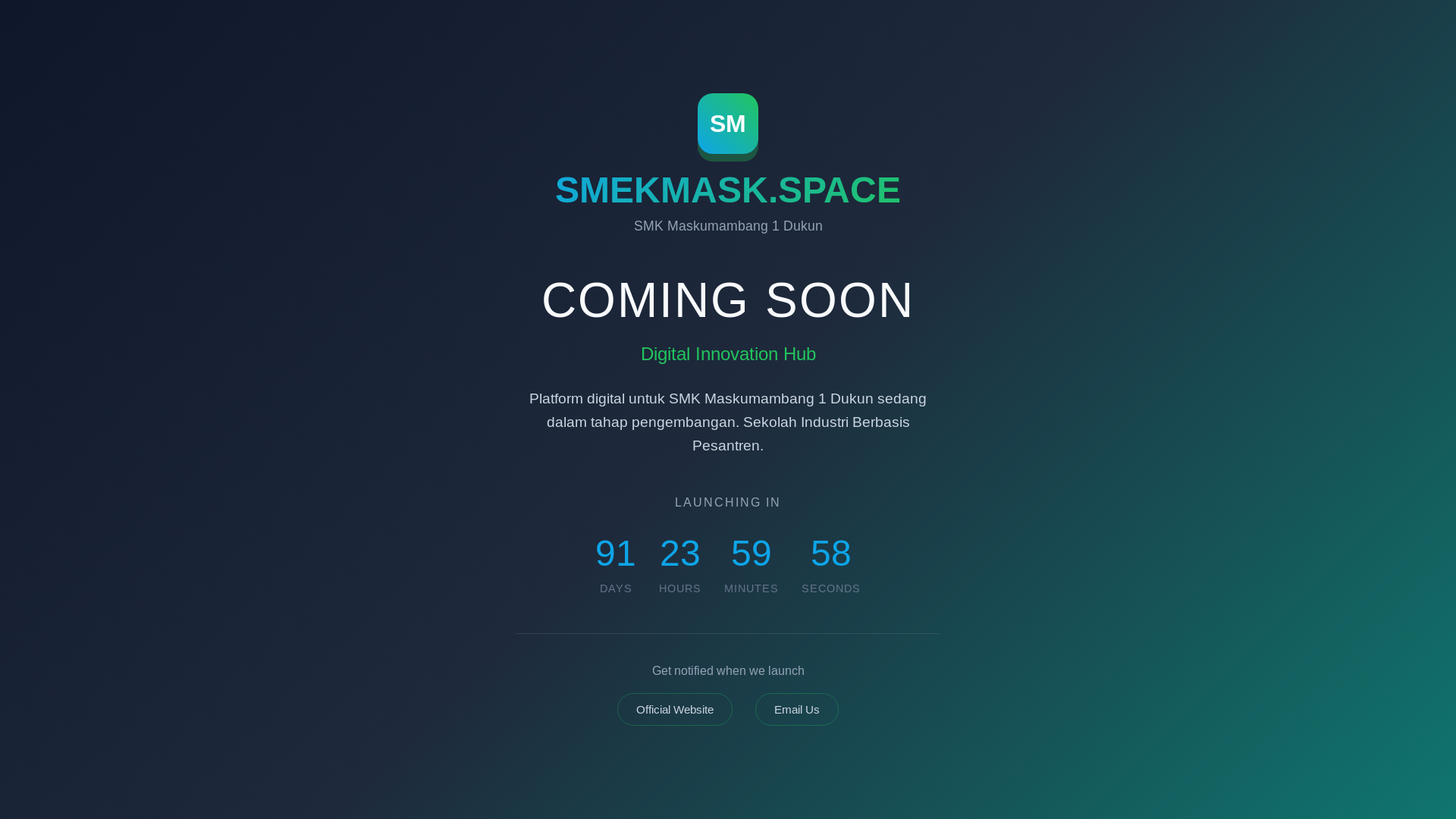 website screenshot of https://smekmask.space/