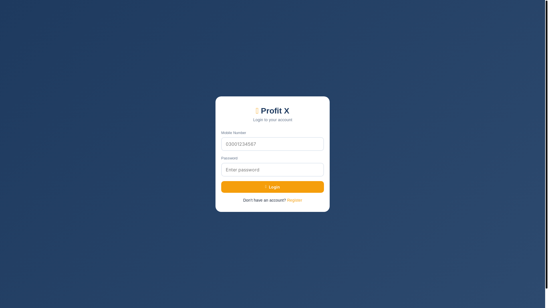 website screenshot of https://profitx1.com/